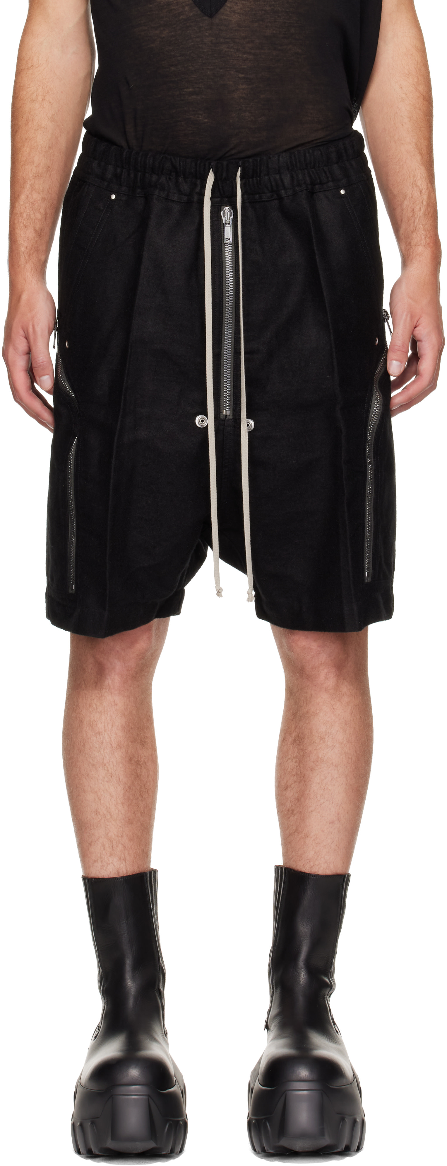 Rick Owens - Black Tower Heizer Shorts