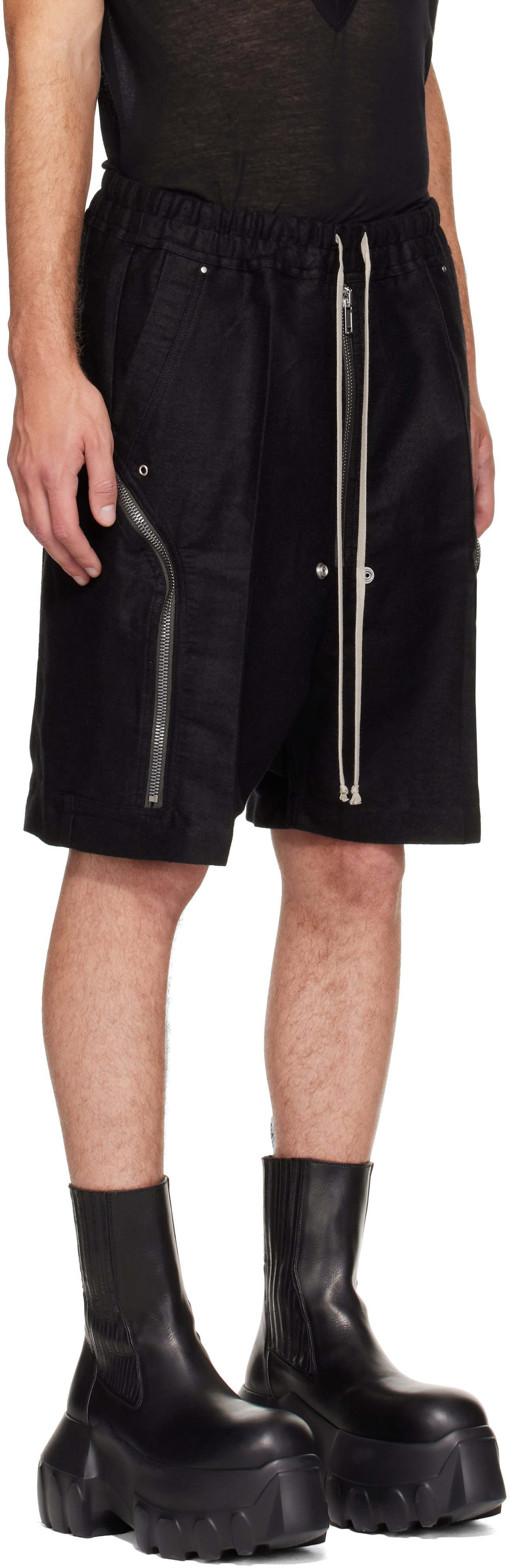 Rick Owens - Black Tower Heizer Shorts