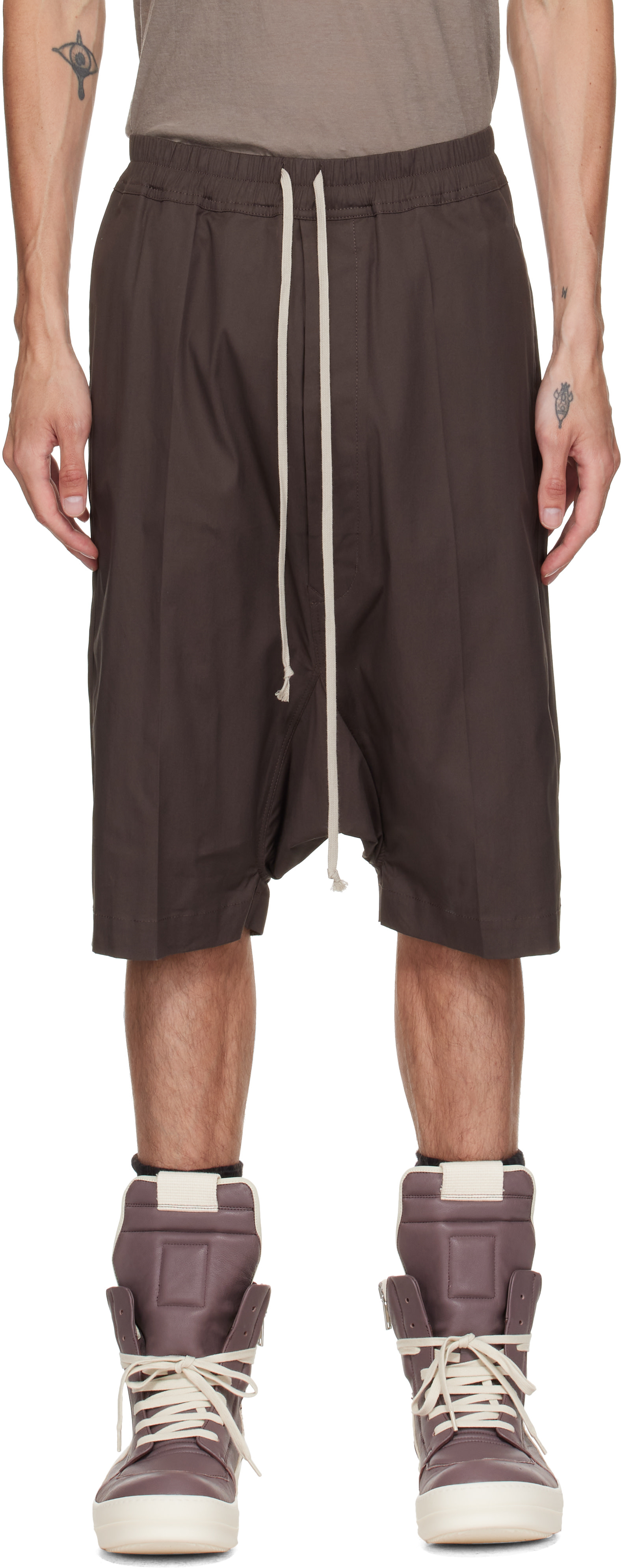 Rick Owens - Short Pods gris - Tower