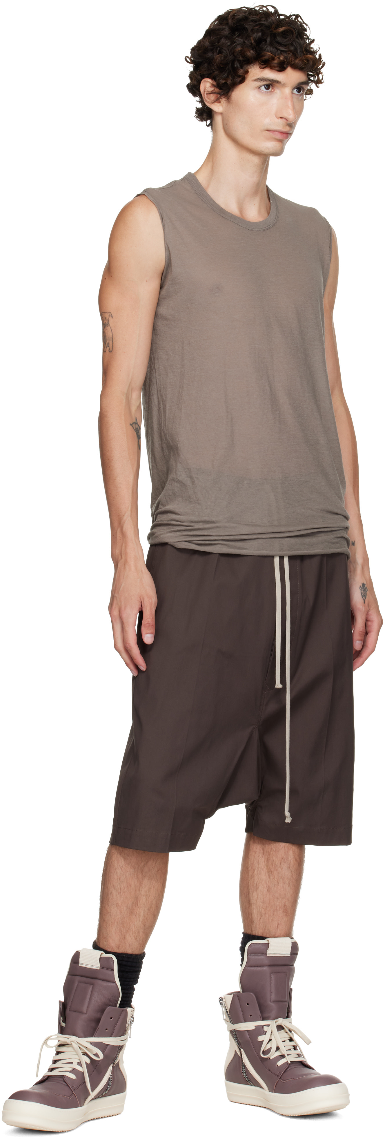 Rick Owens - Short Pods gris - Tower