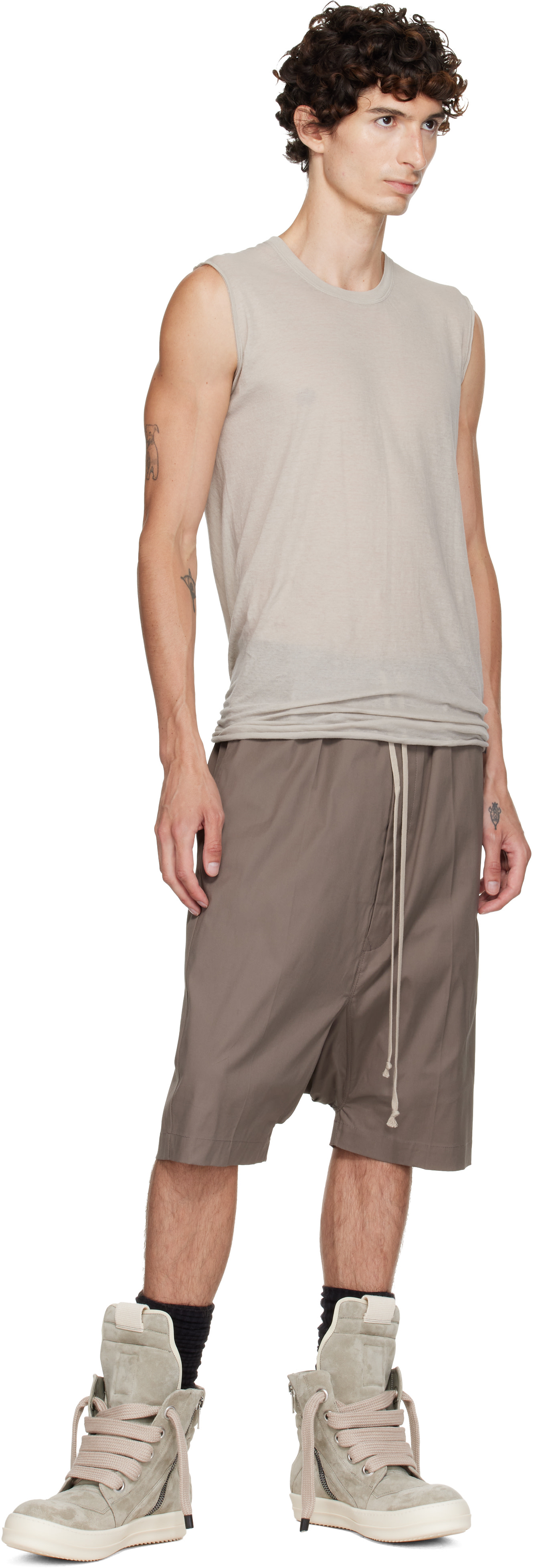 Rick Owens - Short Pods gris - Tower