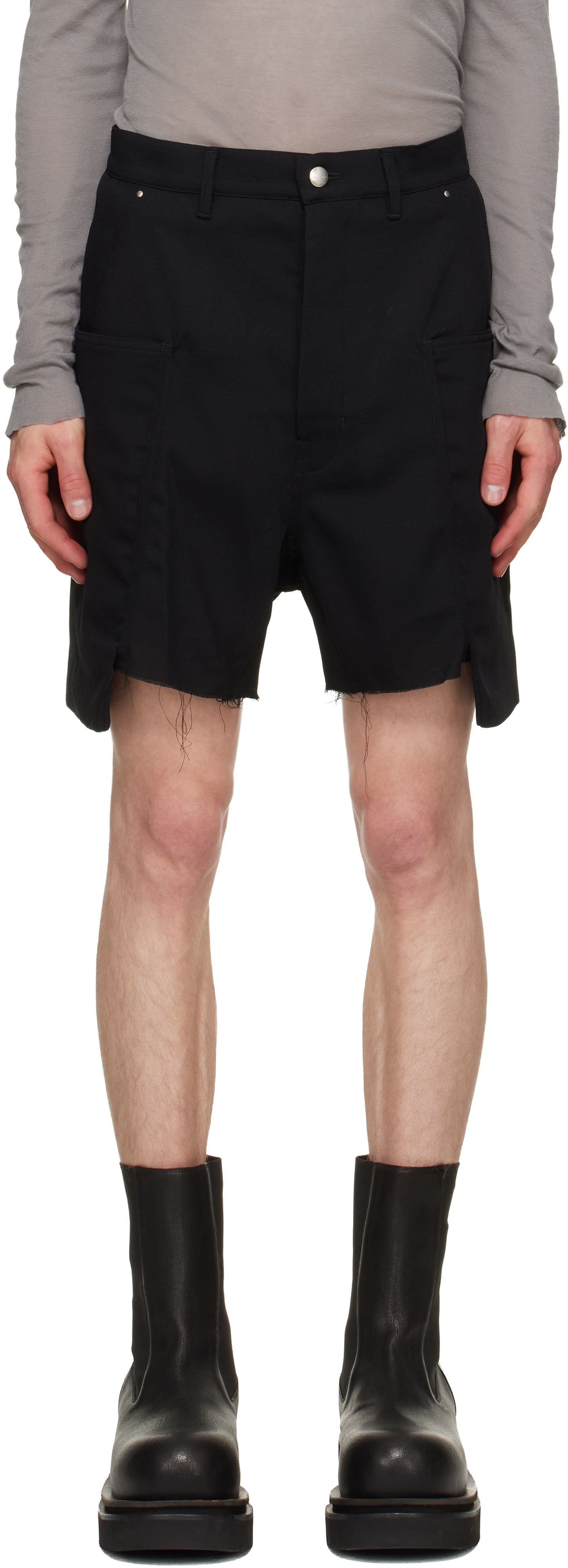 Rick Owens - ブラック Tower Stefan カーゴショートパンツ