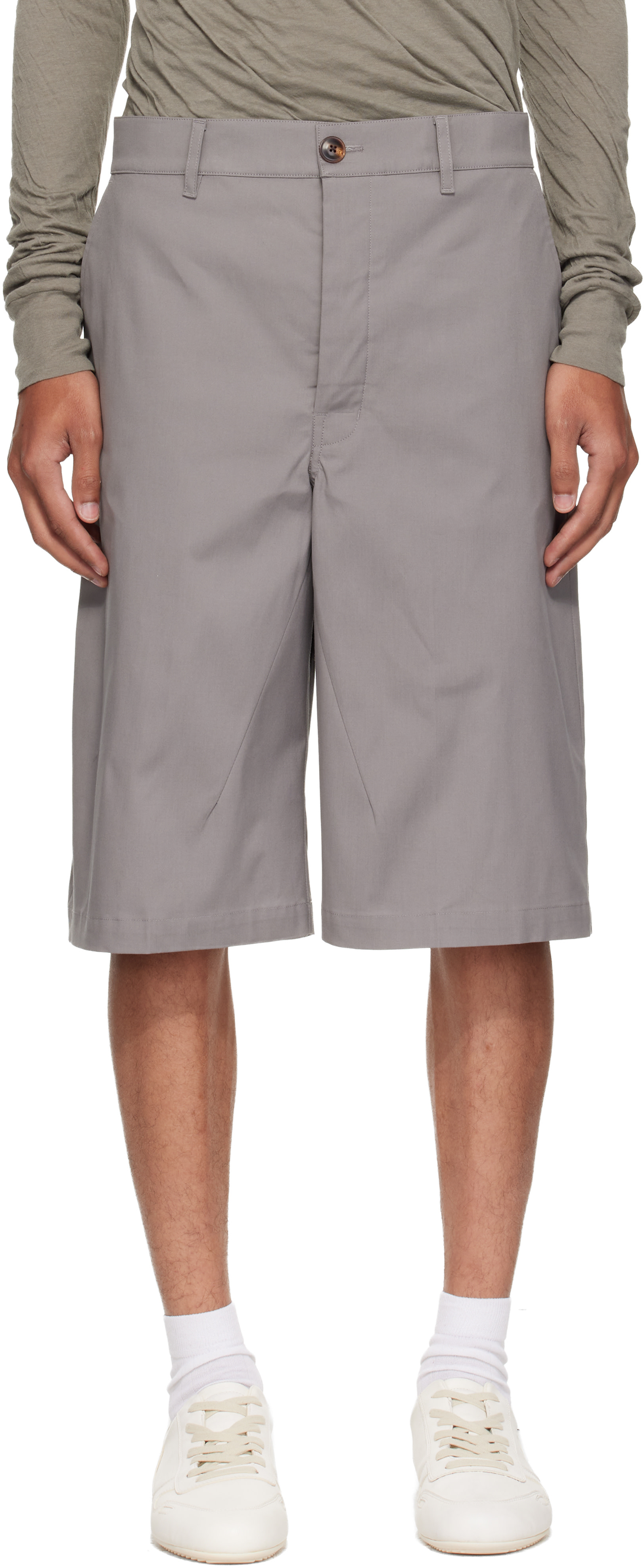 Rick Owens - Short de travail gris - Tower