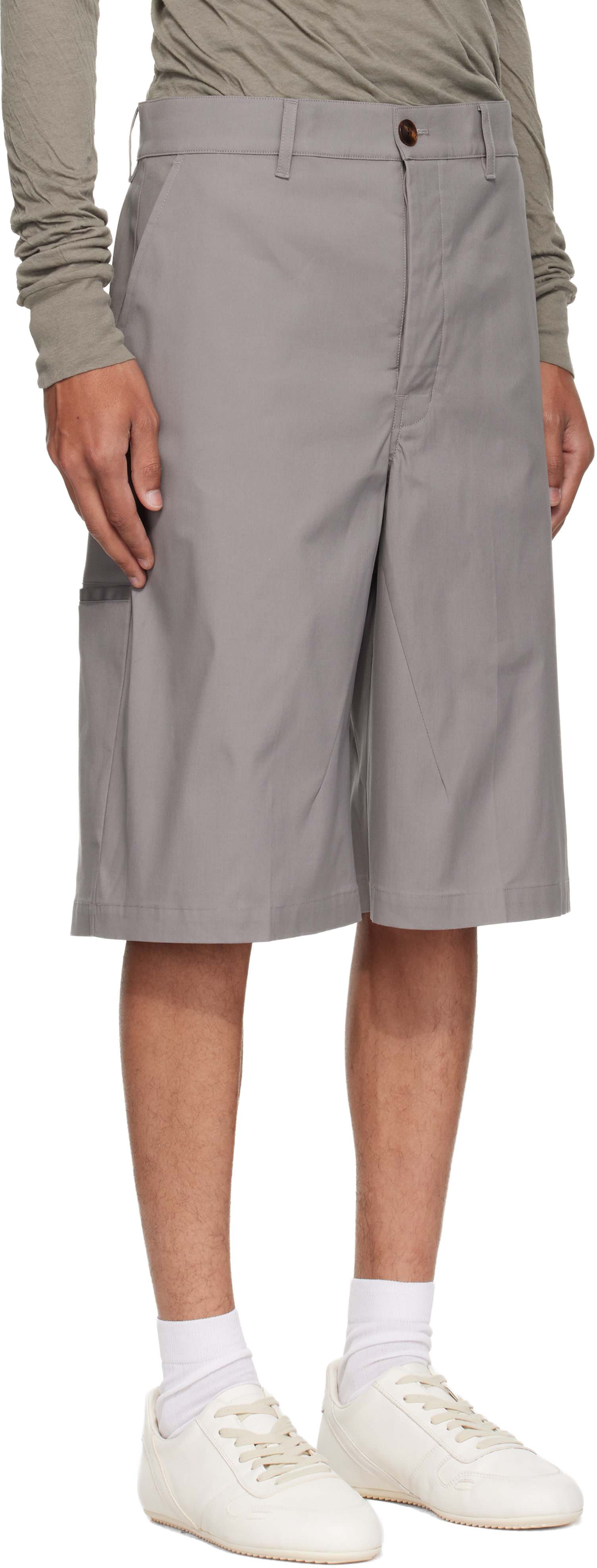 Rick Owens - Short de travail gris - Tower