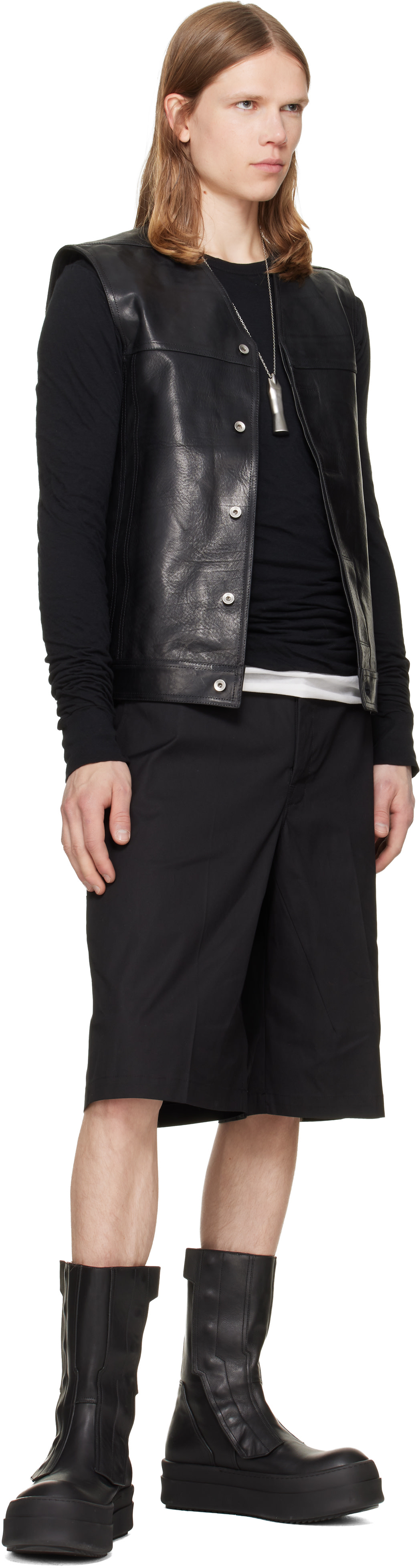 Rick Owens - 블랙 타워 워크 쇼츠