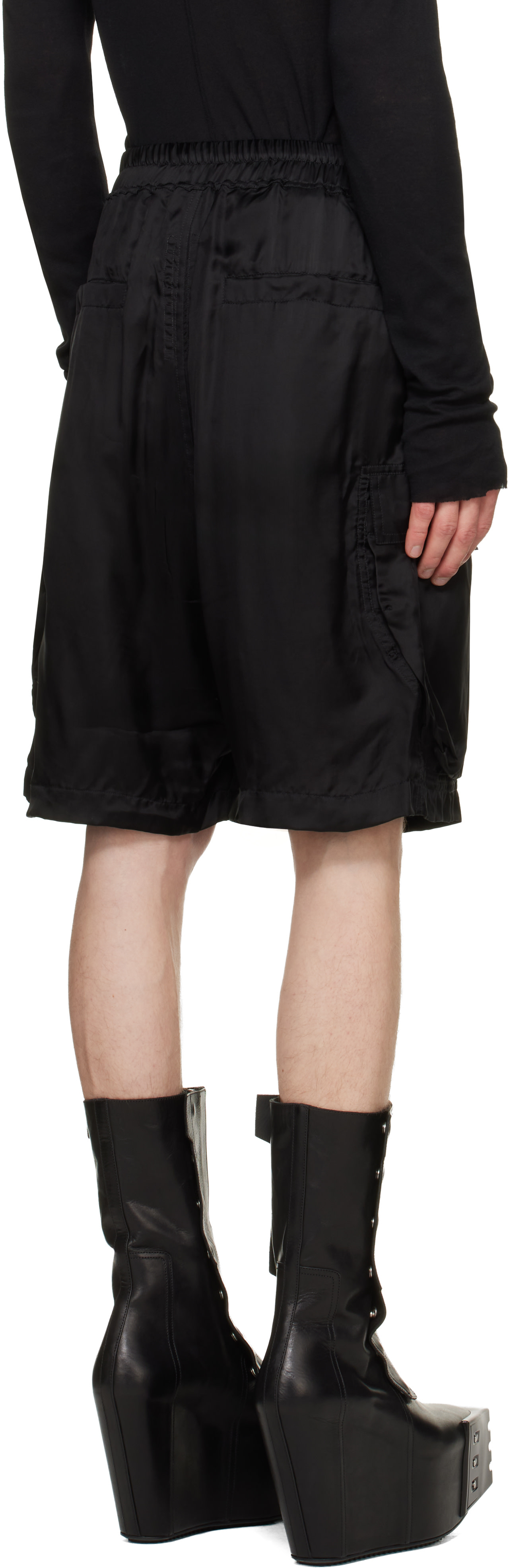 Rick Owens - 블랙 타워 카고벨라 쇼츠