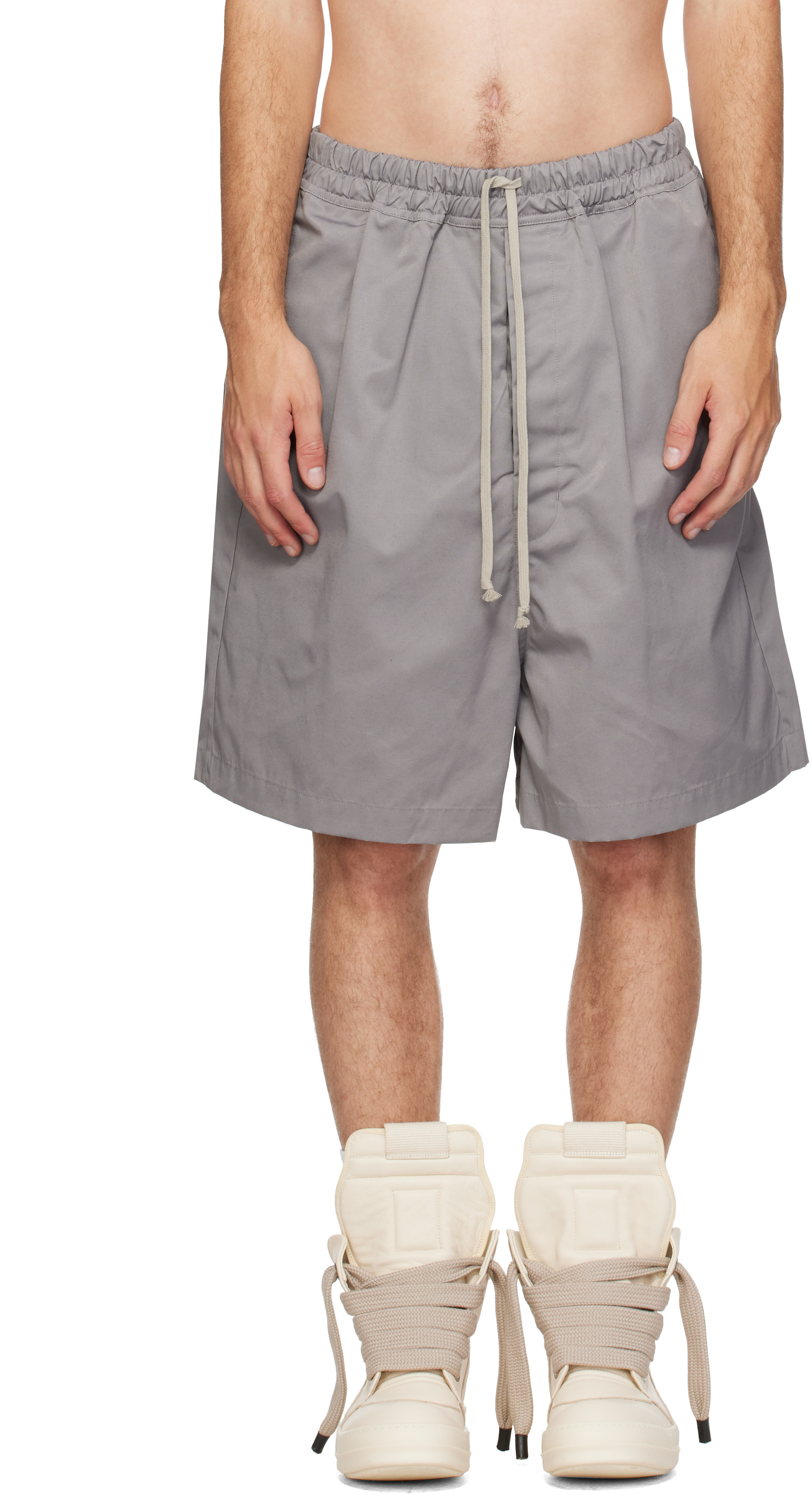リックオウエンス　グレー ショートパンツ 36 Rick Owens: グレー Tower Faun ショートパンツ | SSENSE 日本