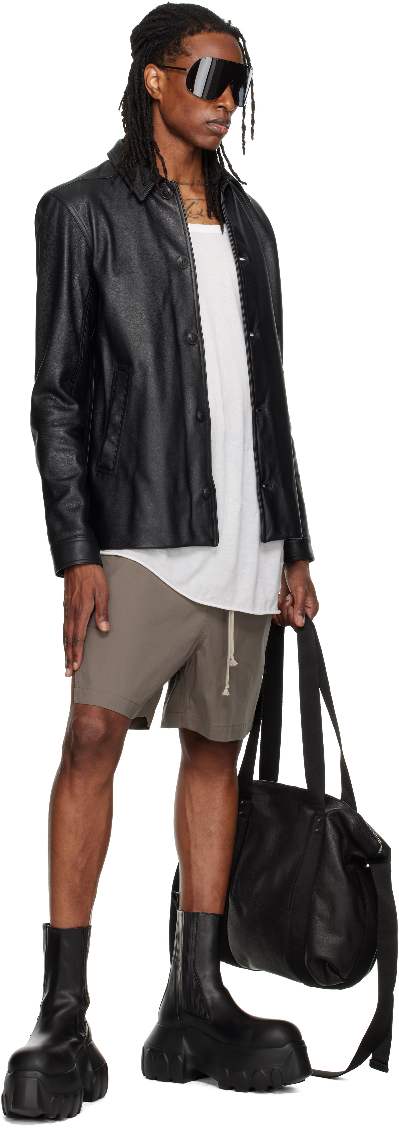 Rick Owens - Short boxeur gris - Tower