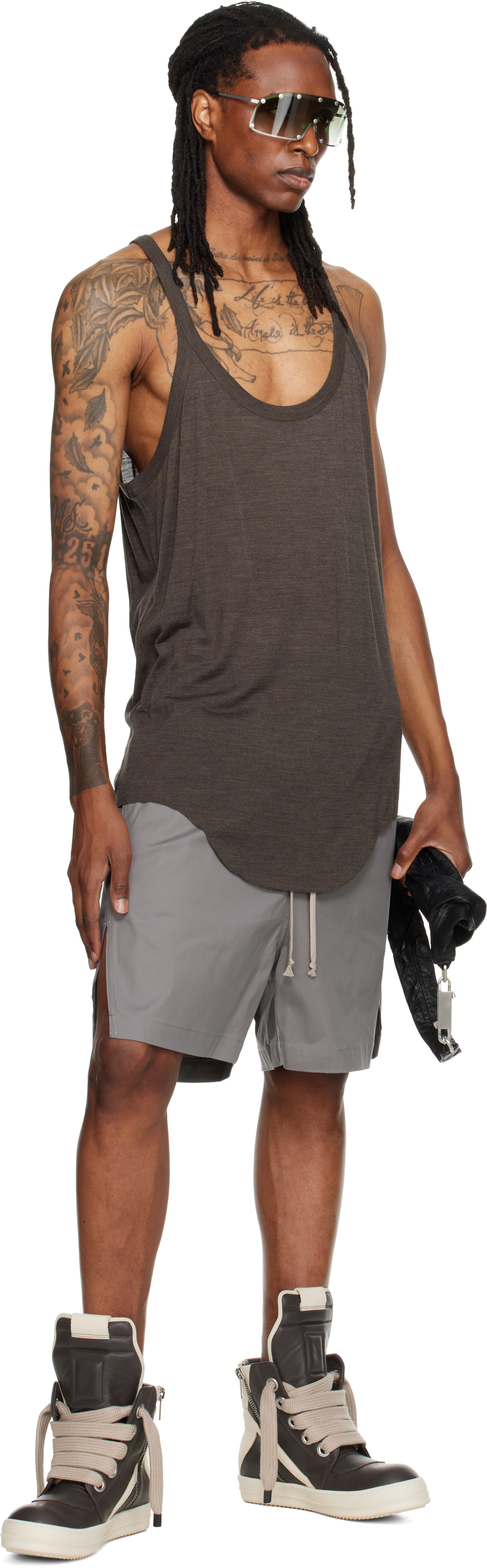 Rick Owens - Short boxeur gris - Tower