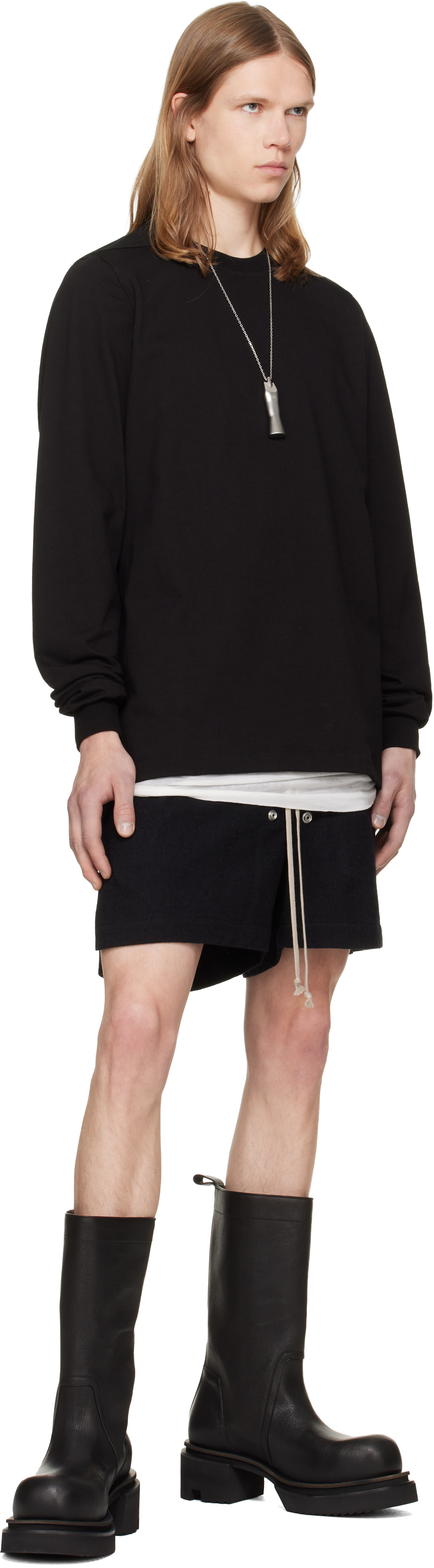Rick Owens - 블랙 타워 벨라 박서 쇼츠