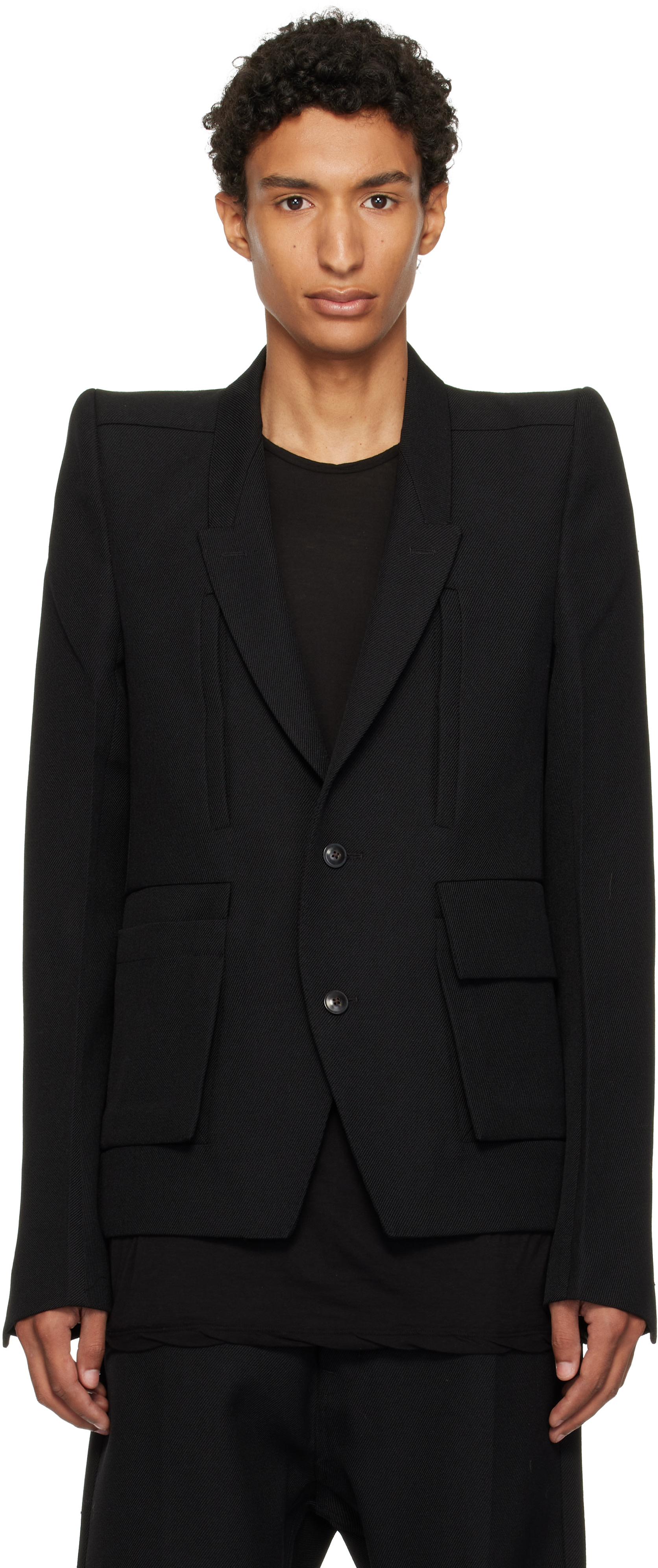 Rick Owens - Black Tower Custom Larry Jacket