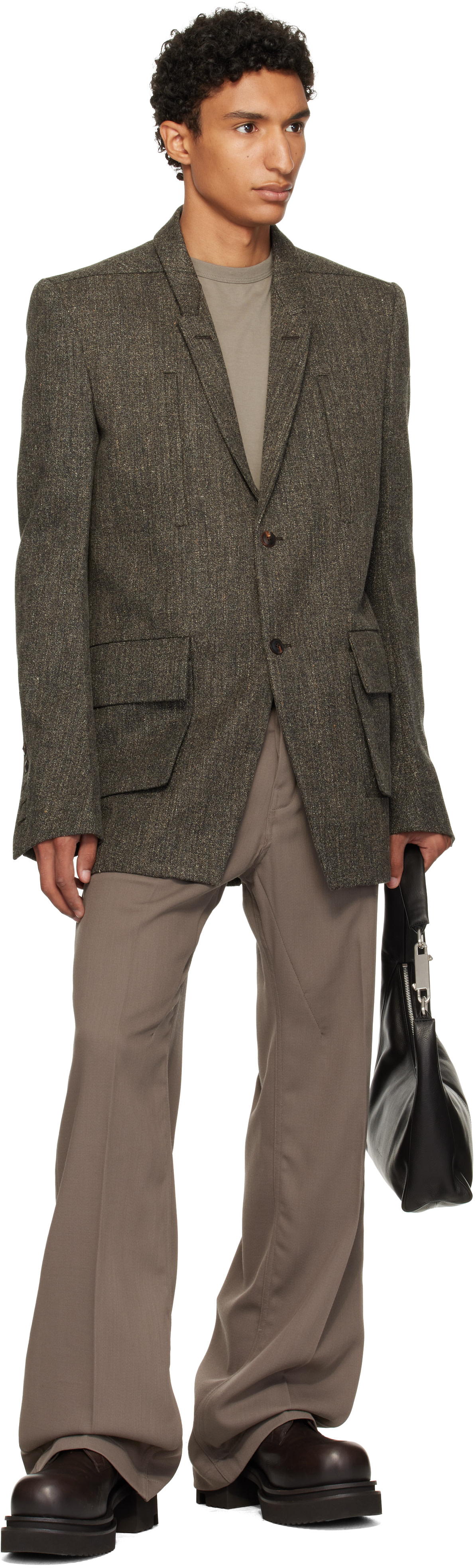 Rick Owens - Gray Tower Customs Blazer