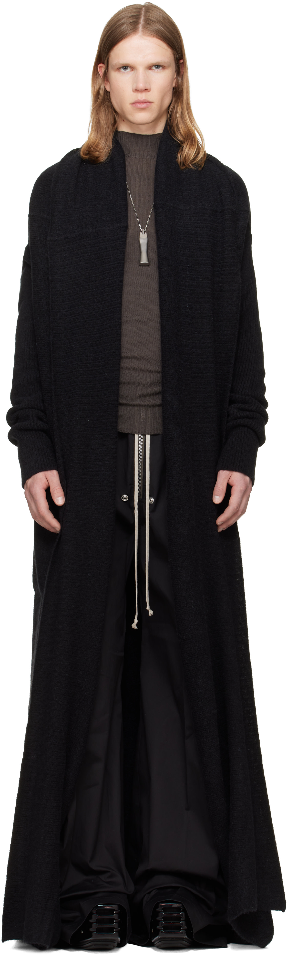 Rick Owens - 블랙 타워 다프네 가운 가디건