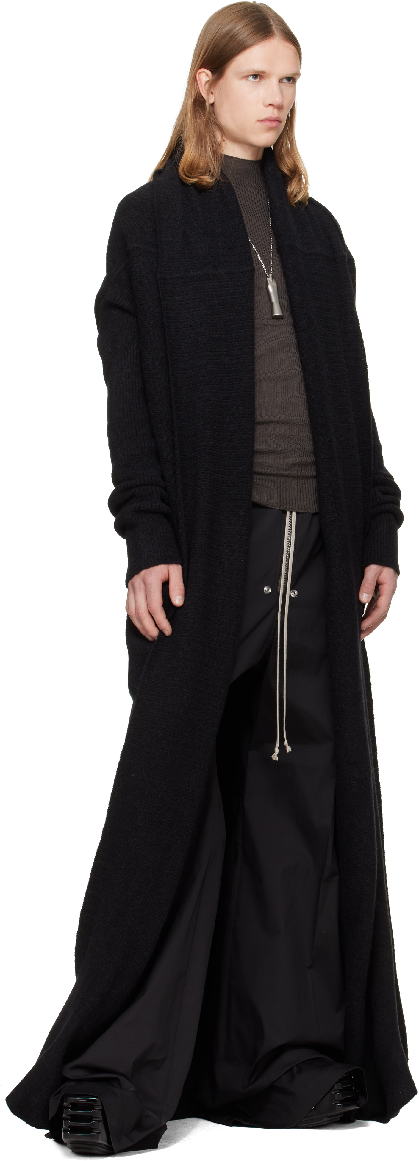 Rick Owens - 블랙 타워 다프네 가운 가디건