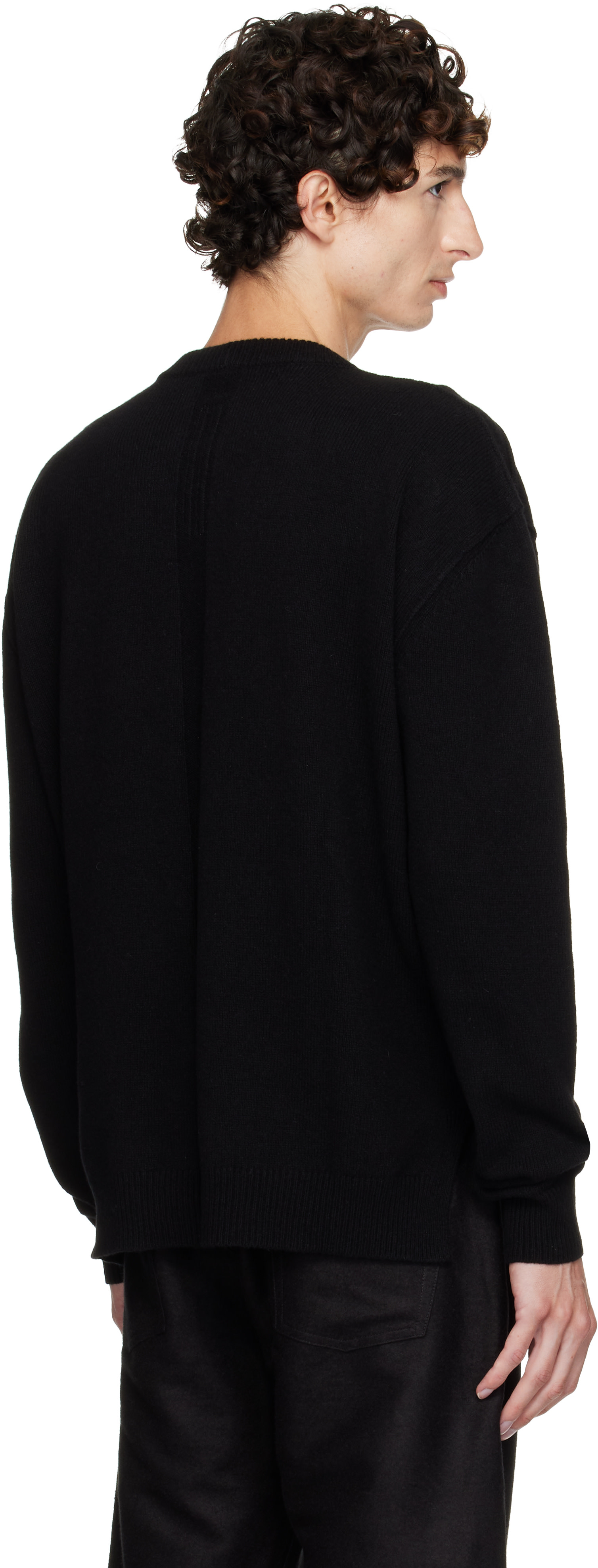 Rick Owens - Pull noir à encolure arrondie - Tower