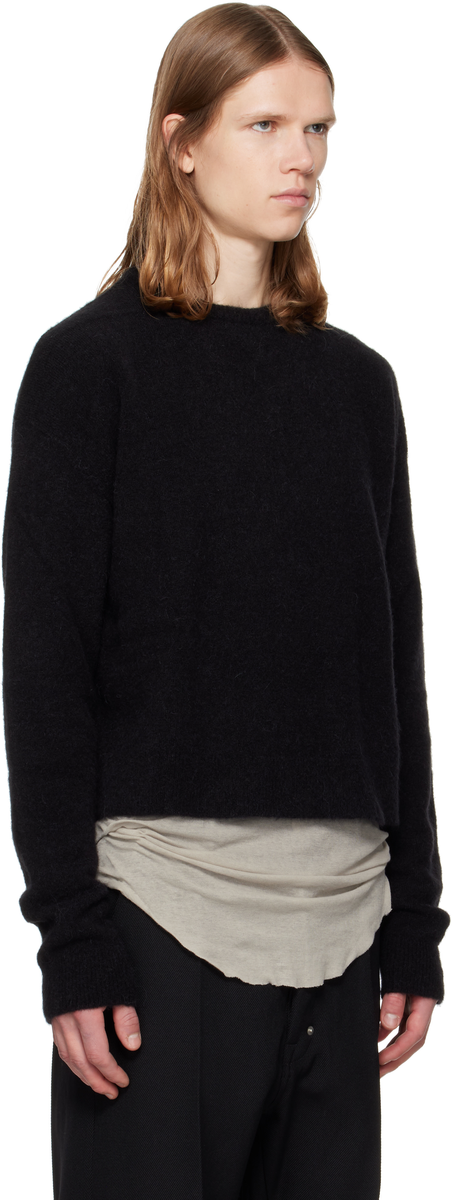 Rick Owens - 블랙 타워 라운드넥 스웨터