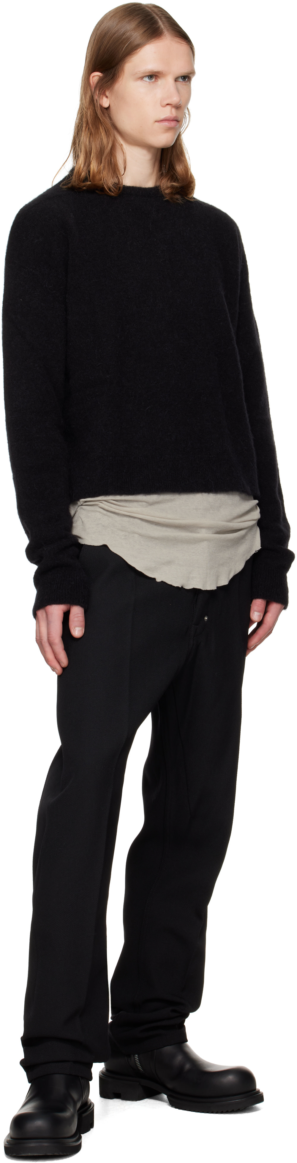 Rick Owens - 블랙 타워 라운드넥 스웨터