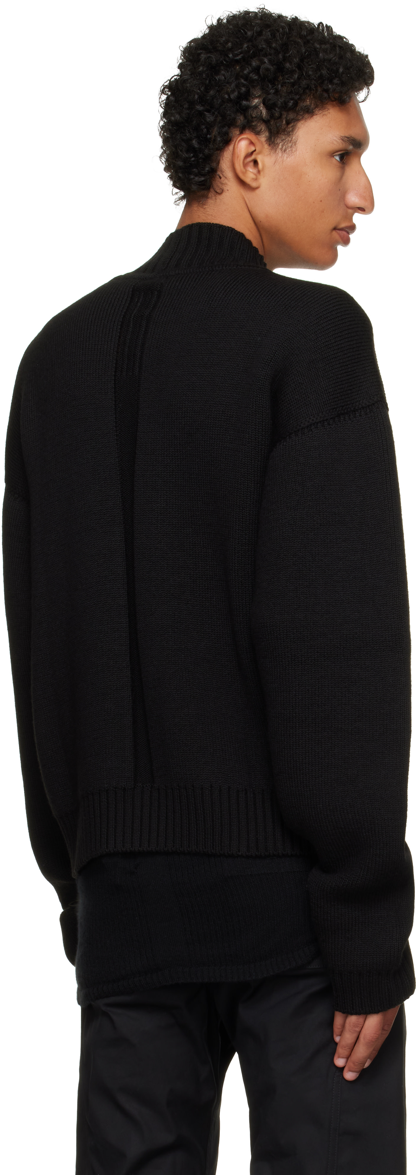 Rick Owens - ブラック Tower Tommy リバーシブル セーター