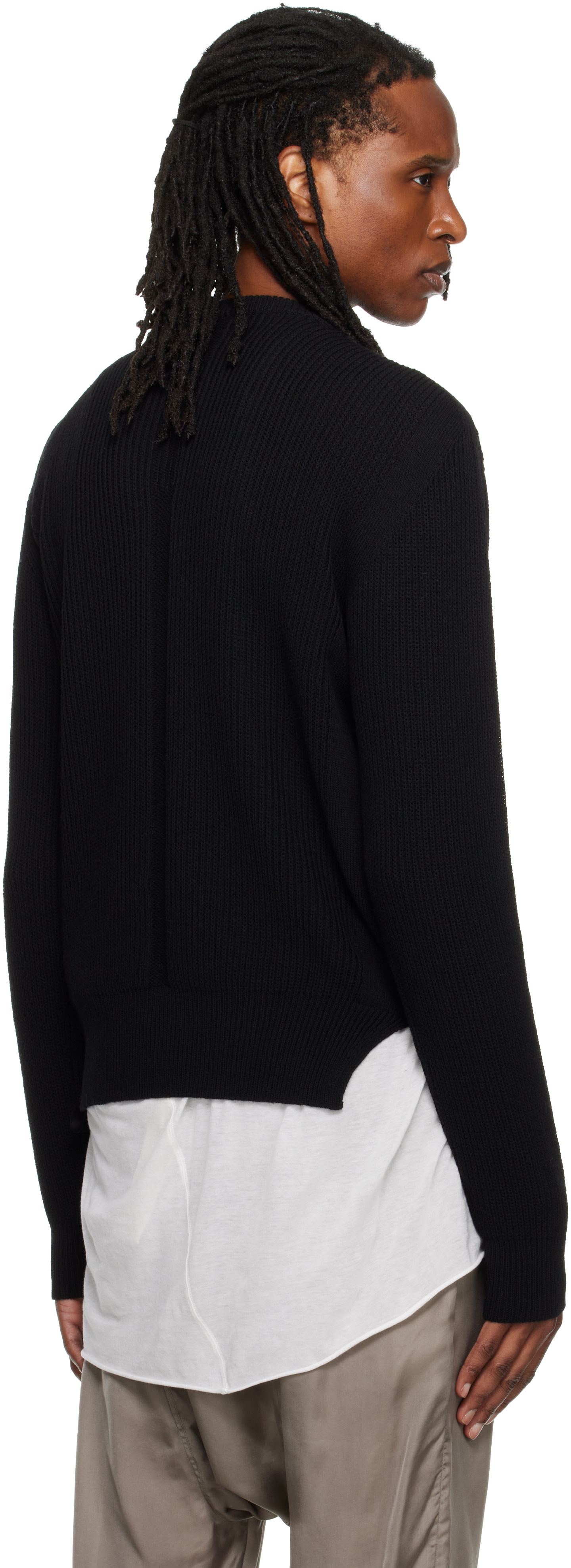 Rick Owens - Pull noir à encolure arrondie - Tower