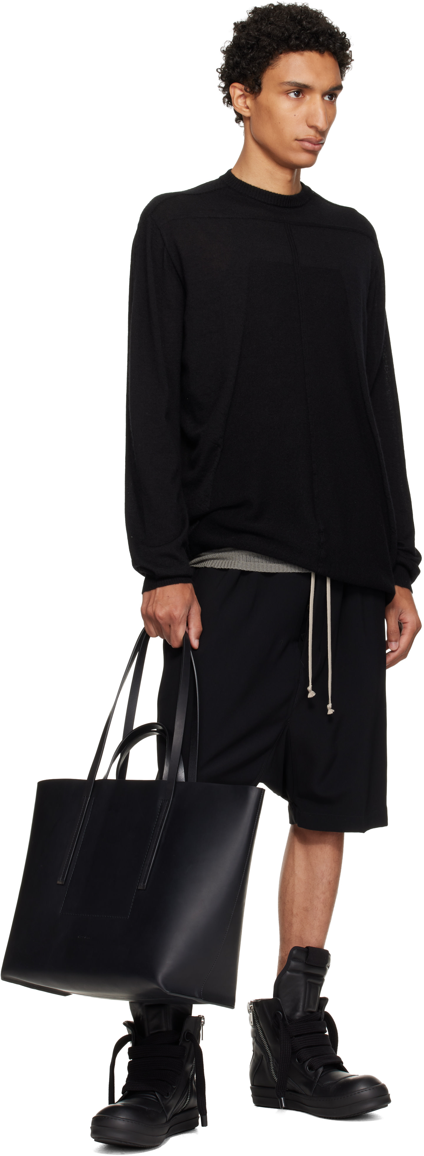 Rick Owens - ブラック Tower Level オーバーサイズ セーター