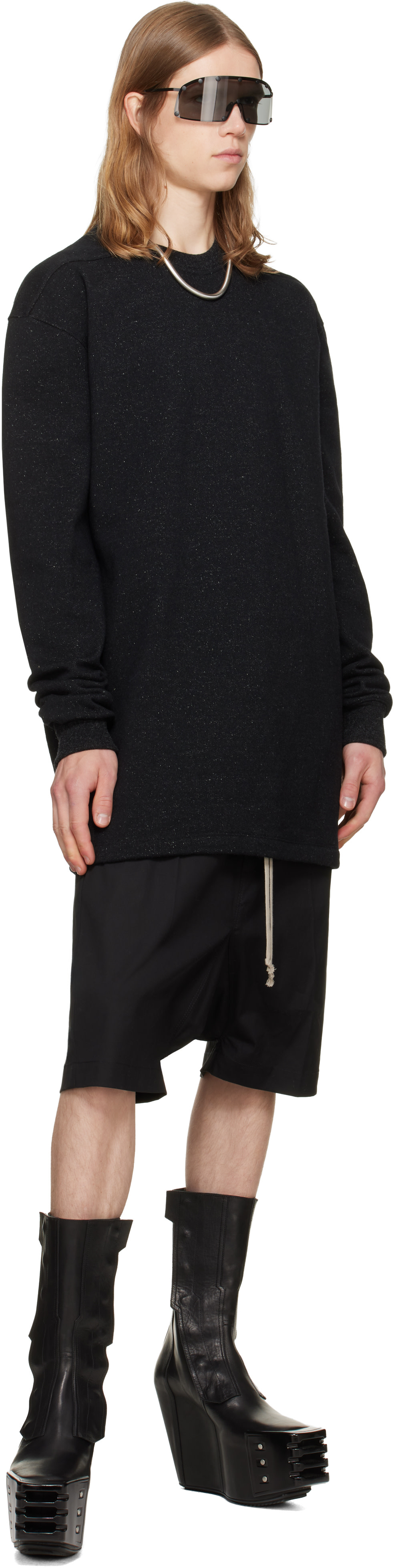 Rick Owens - 블랙 타워 점보 LS 스웨트셔츠