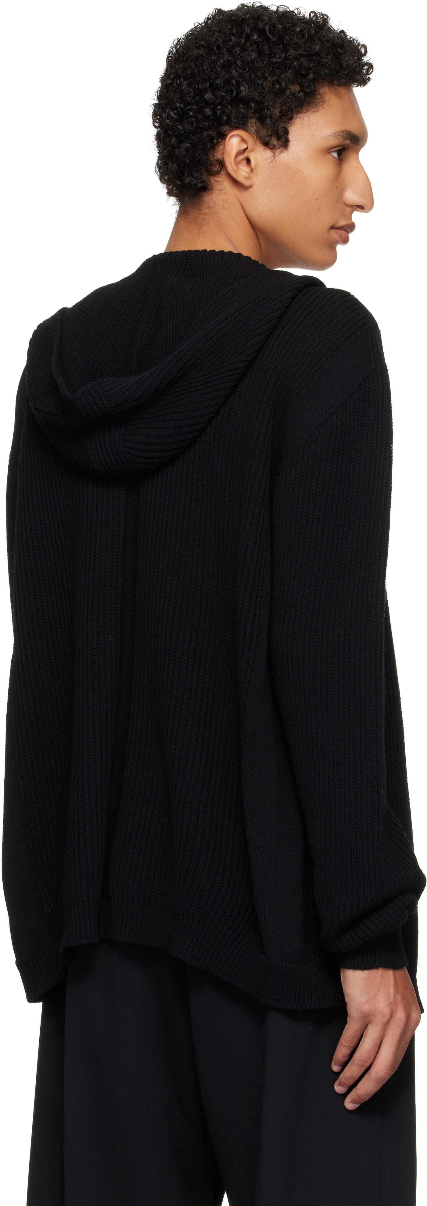 Rick Owens - Pull à capuche noir à glissière - Tower