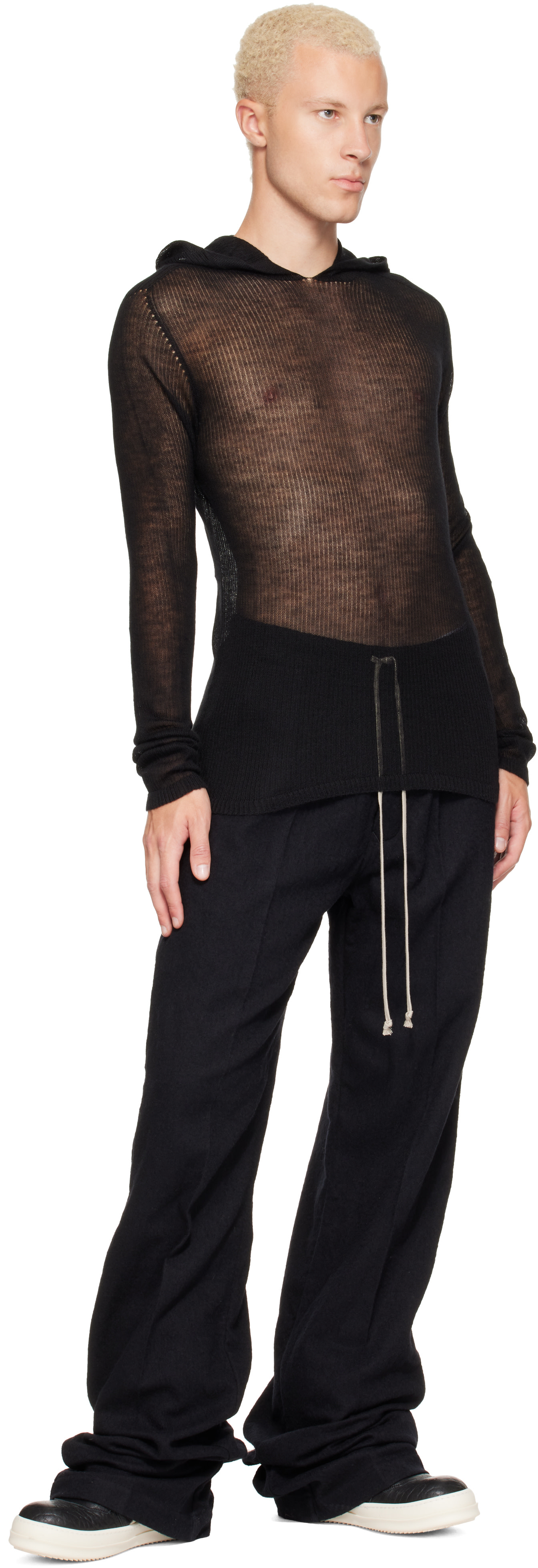 Rick Owens - 블랙 타워 시스루 후디