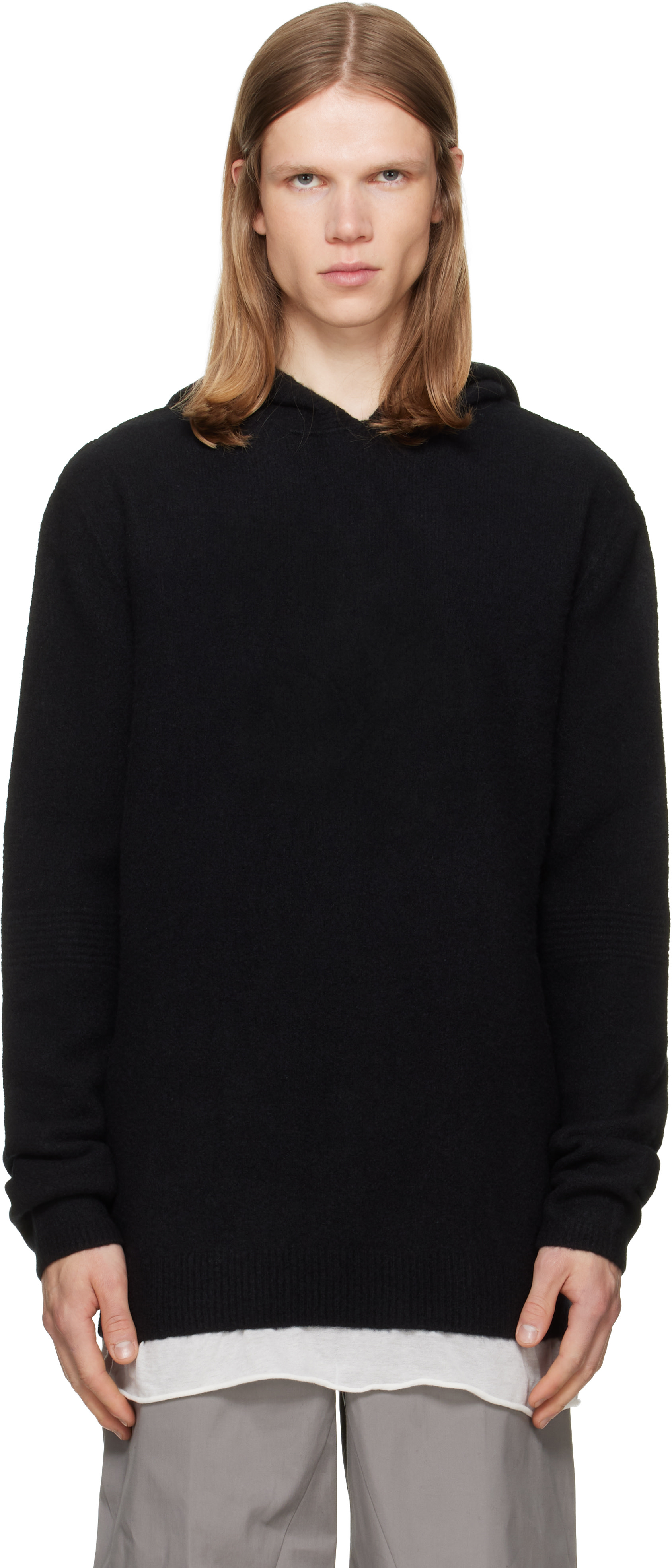 Rick Owens - Pull à capuche noir - Tower