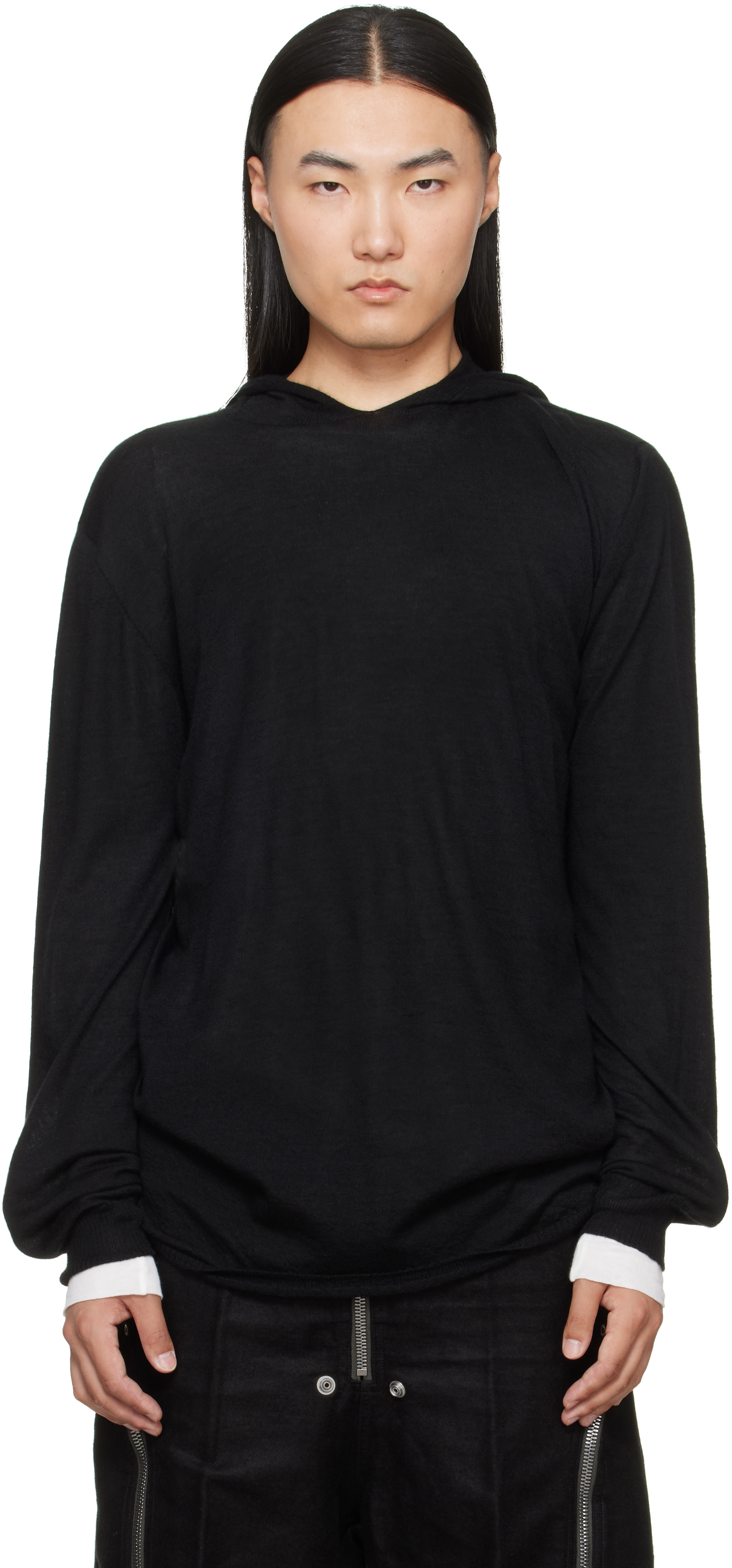 Rick Owens - Pull à capuche surdimensionné noir - Tower
