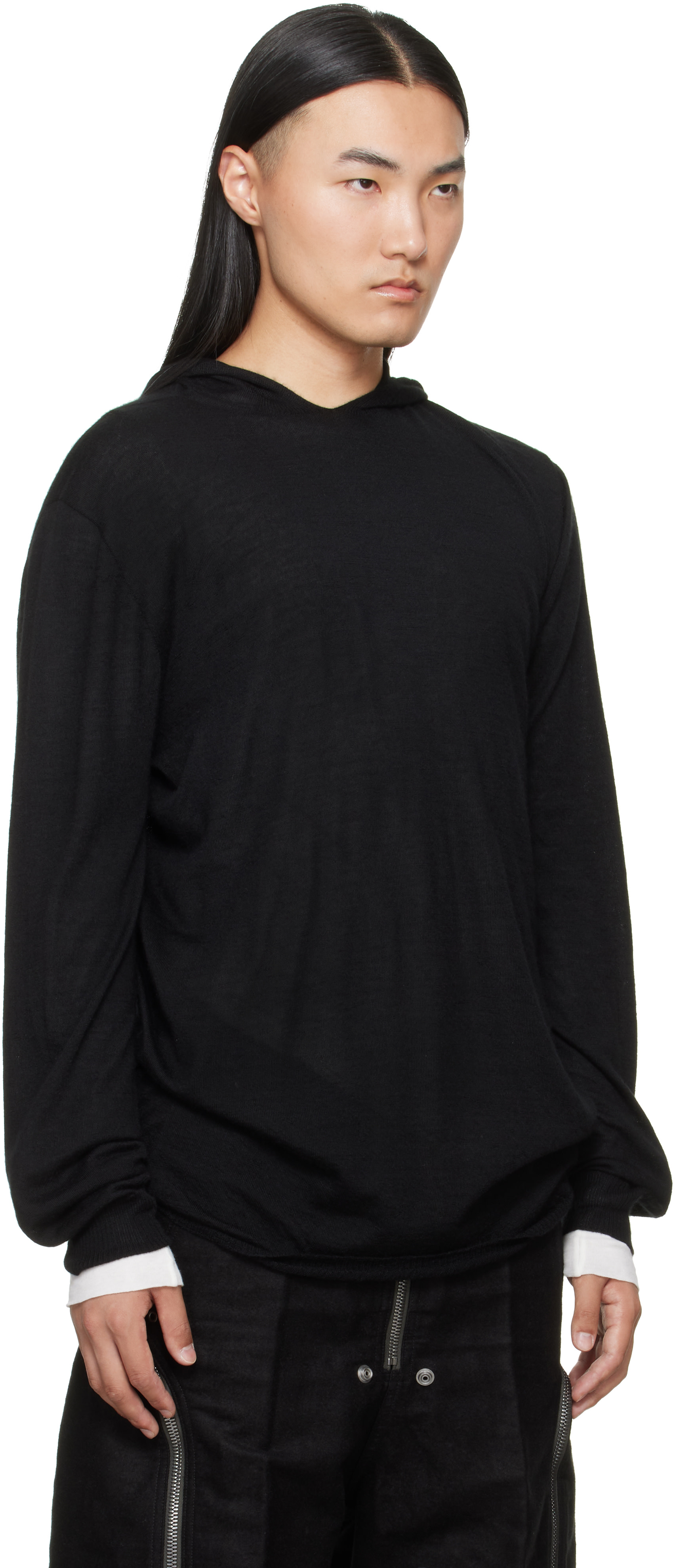 Rick Owens - Pull à capuche surdimensionné noir - Tower