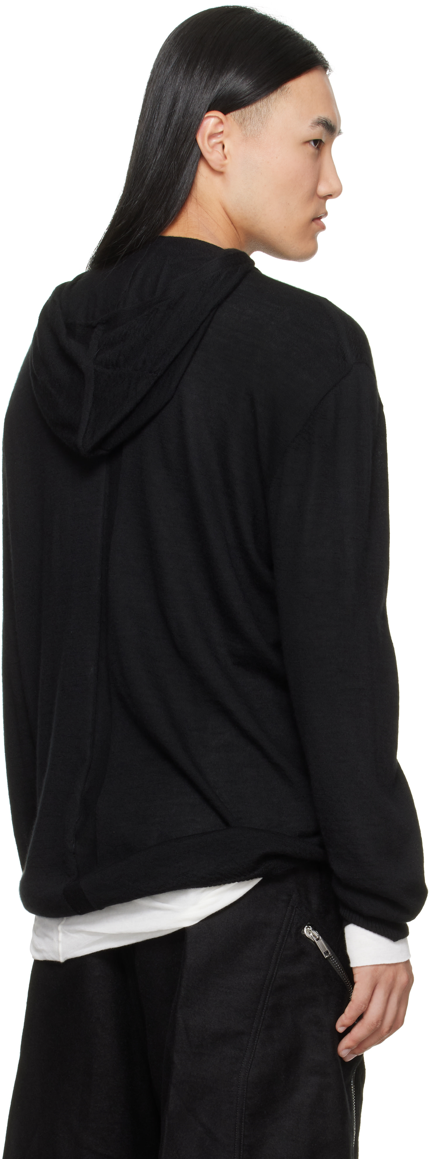 Rick Owens - Pull à capuche surdimensionné noir - Tower
