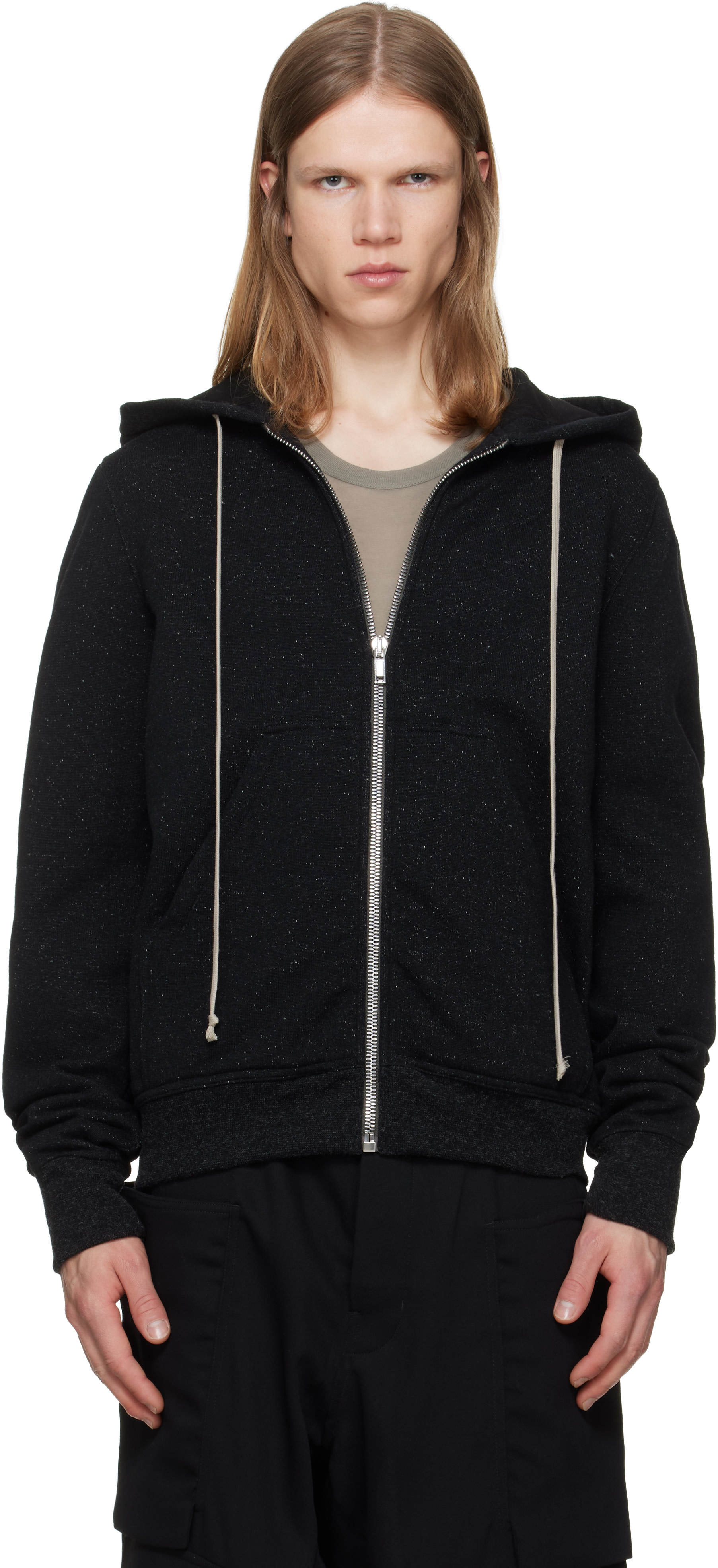 Rick Owens: Black Tower Jason Hoodie | SSENSE