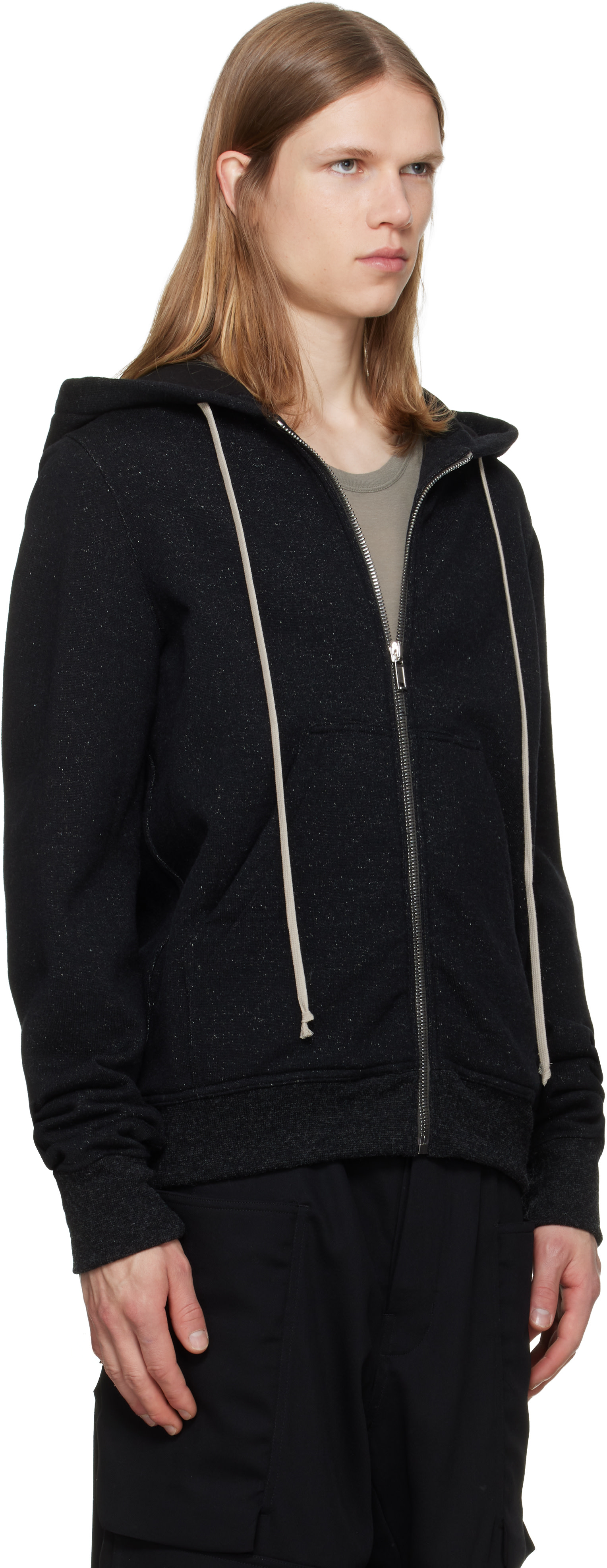 Rick Owens: Black Tower Jason Hoodie | SSENSE