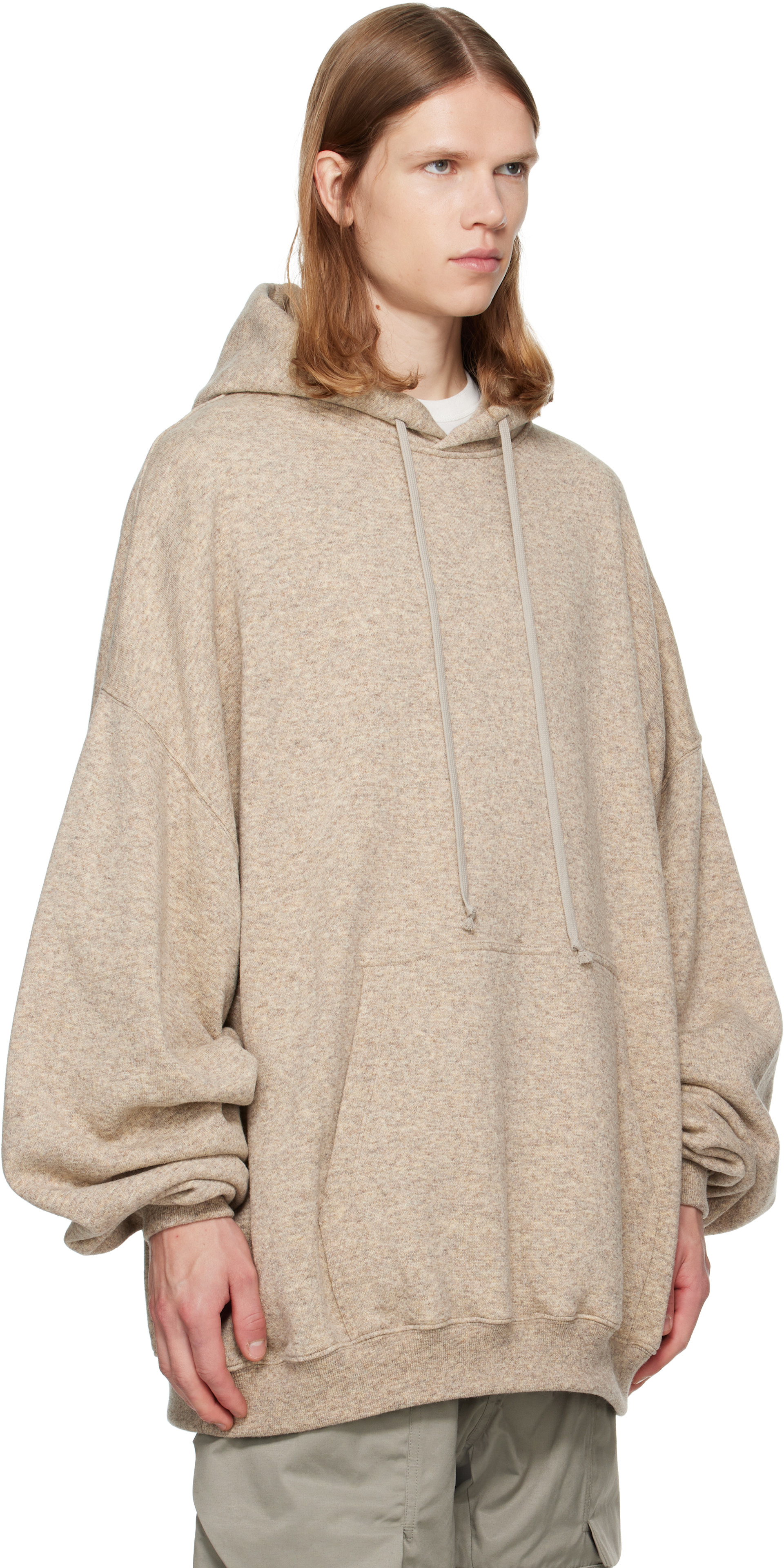Rick Owens - Pull à capuche Hun beige - Tower
