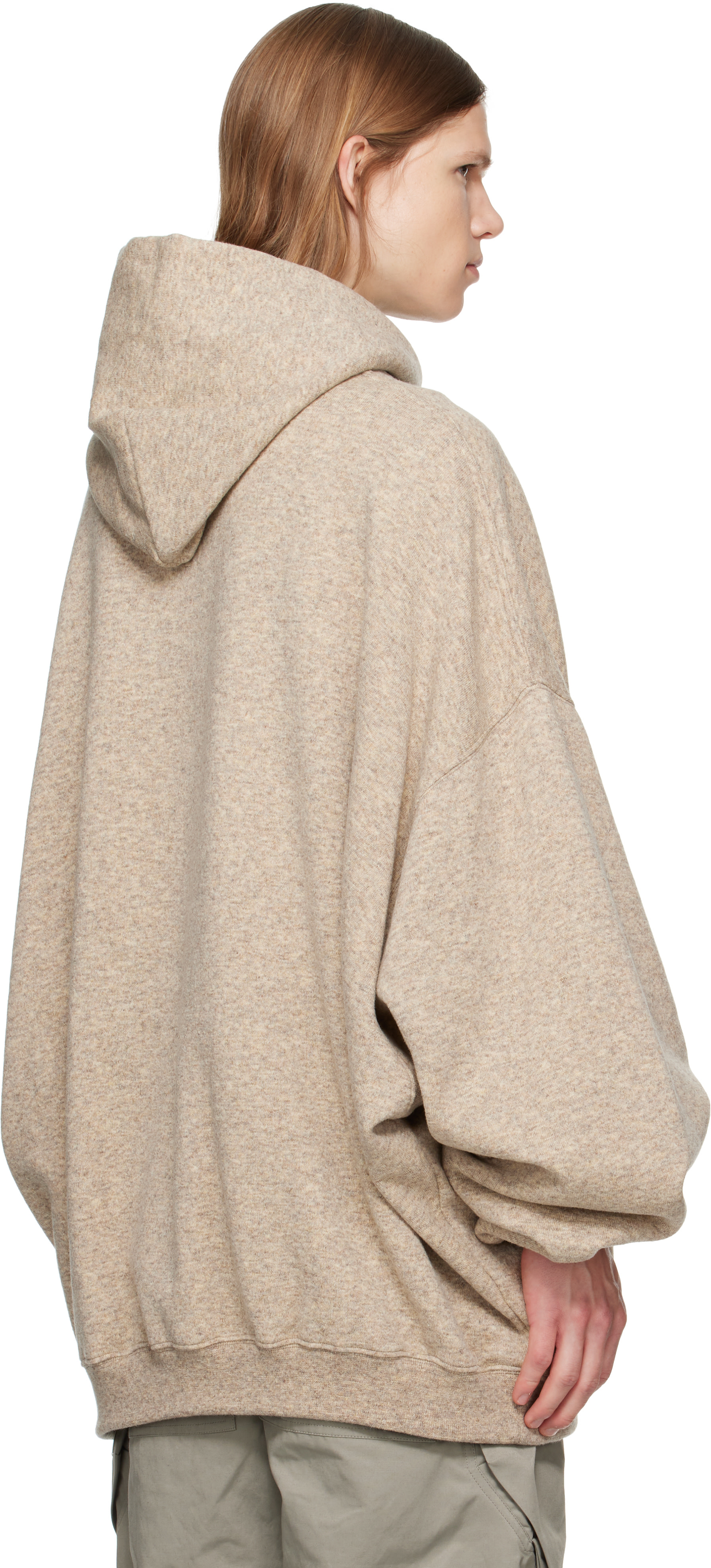Rick Owens - Pull à capuche Hun beige - Tower