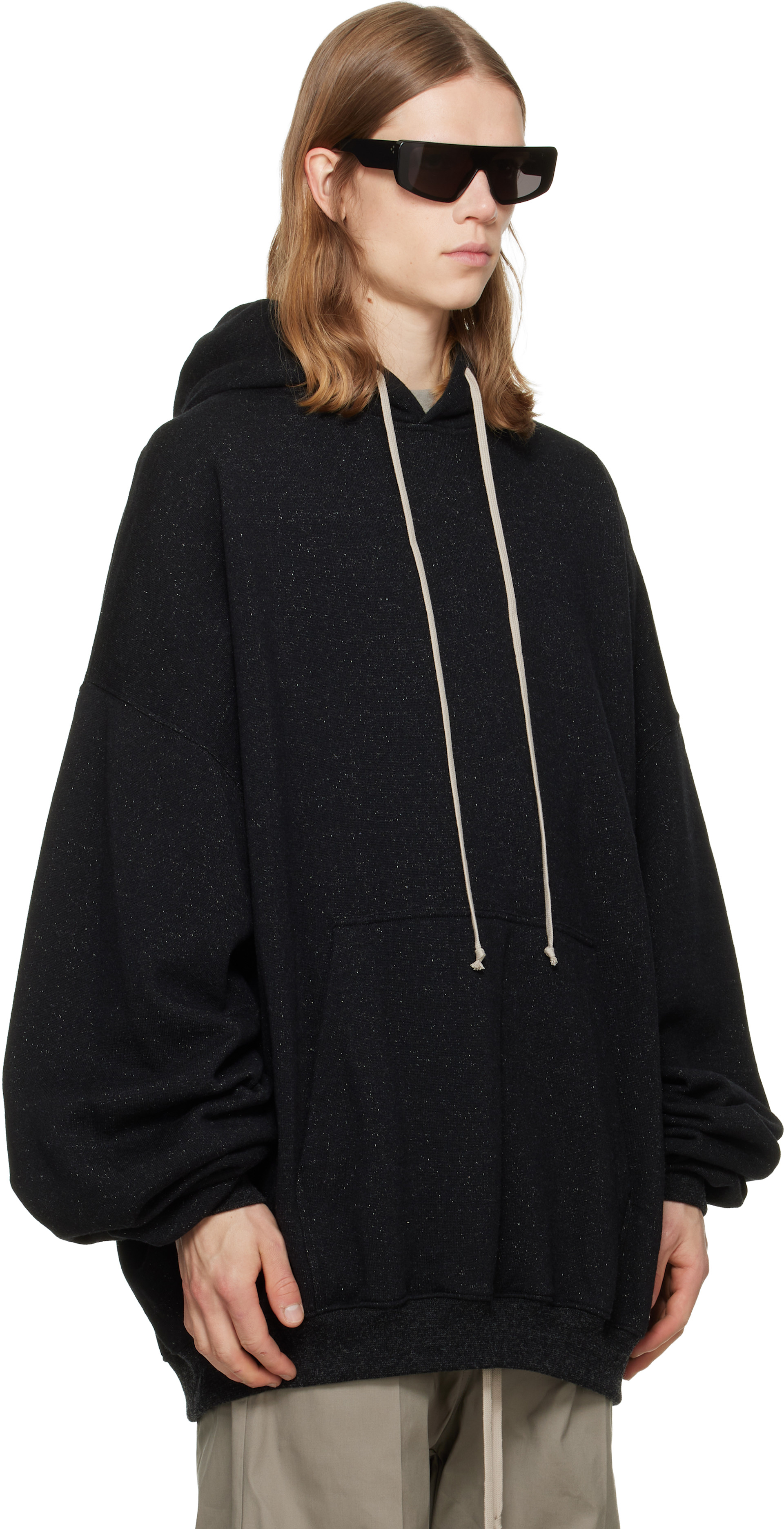 Rick Owens - Pull à capuche Hun noir - Tower