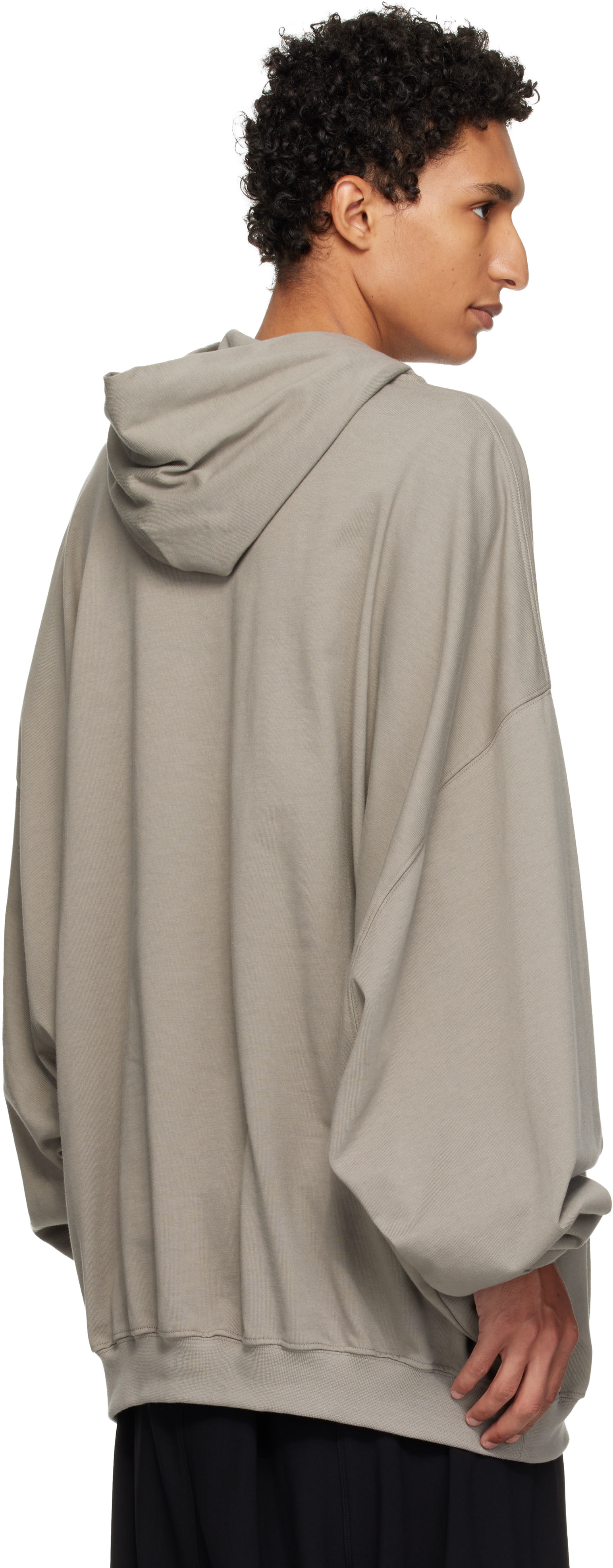Rick Owens - Pull à capuche Hun taupe - Tower