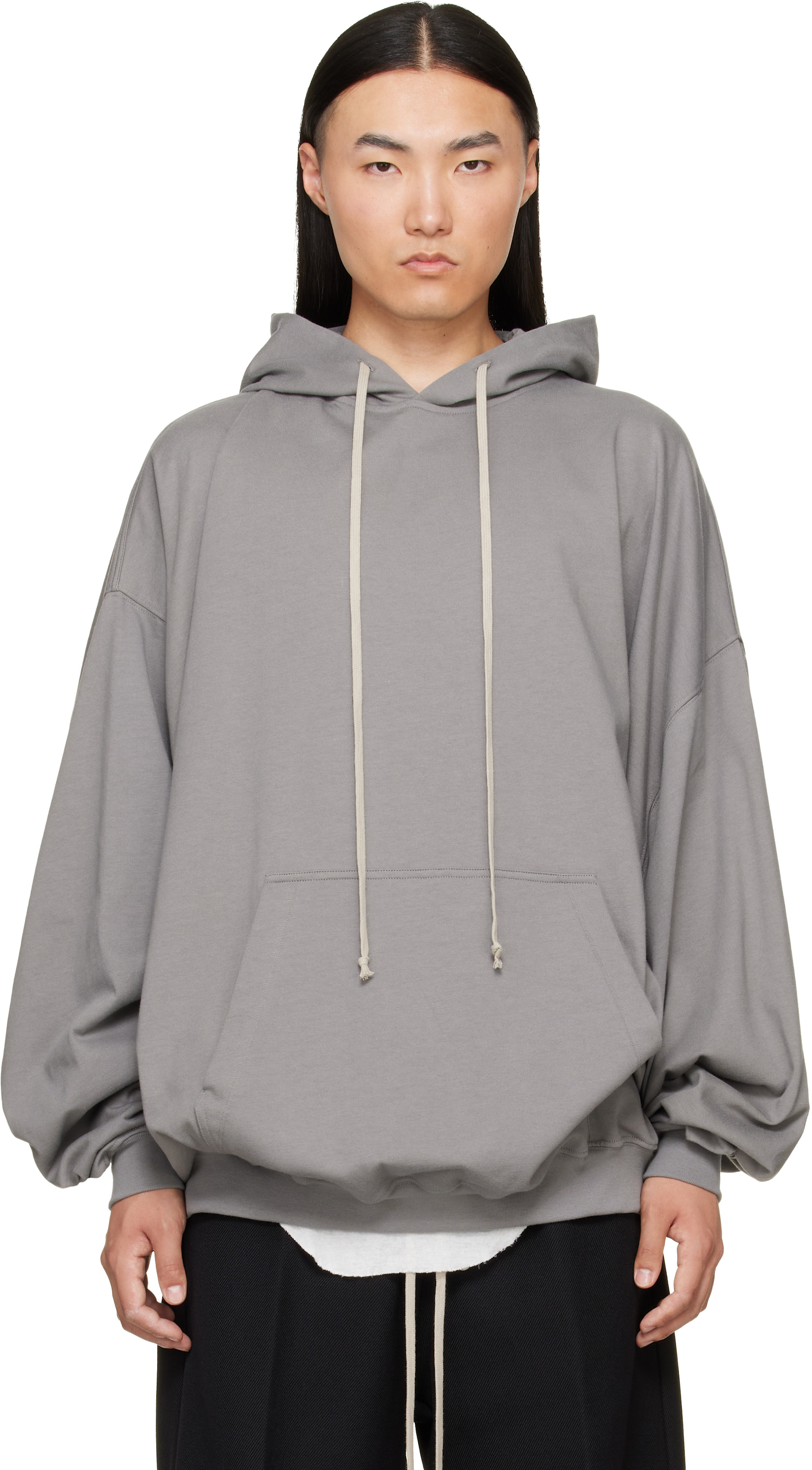 Rick Owens - Pull à capuche Hun gris - Tower