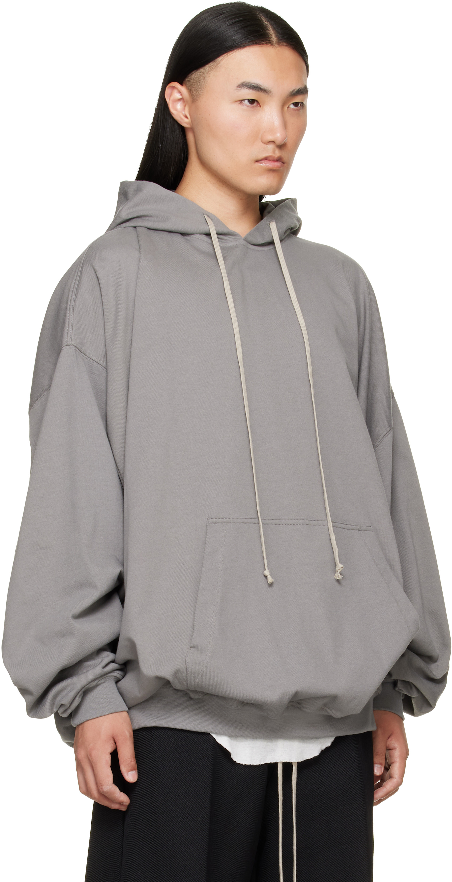 Rick Owens - Pull à capuche Hun gris - Tower