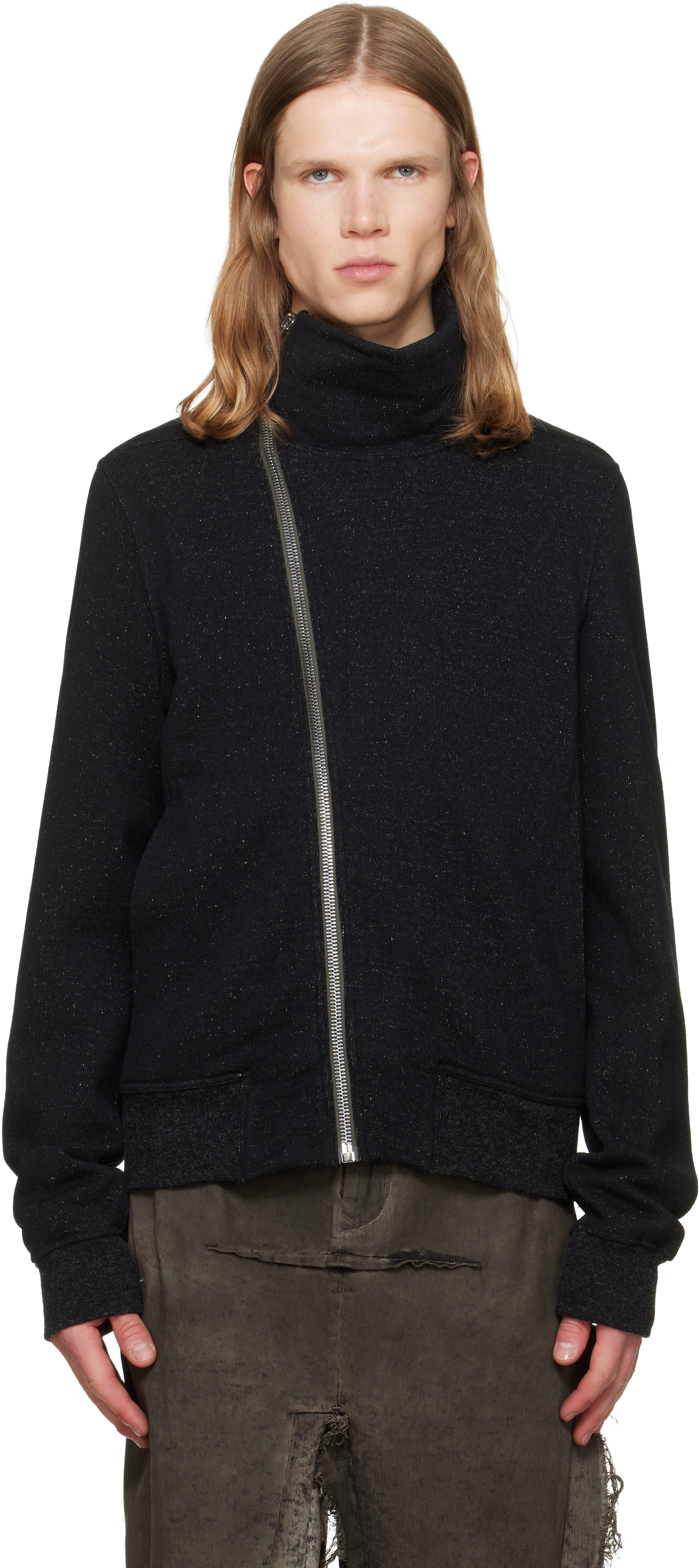 Rick Owens: Black Tower Bauhaus Jogger Track Jacket | SSENSE