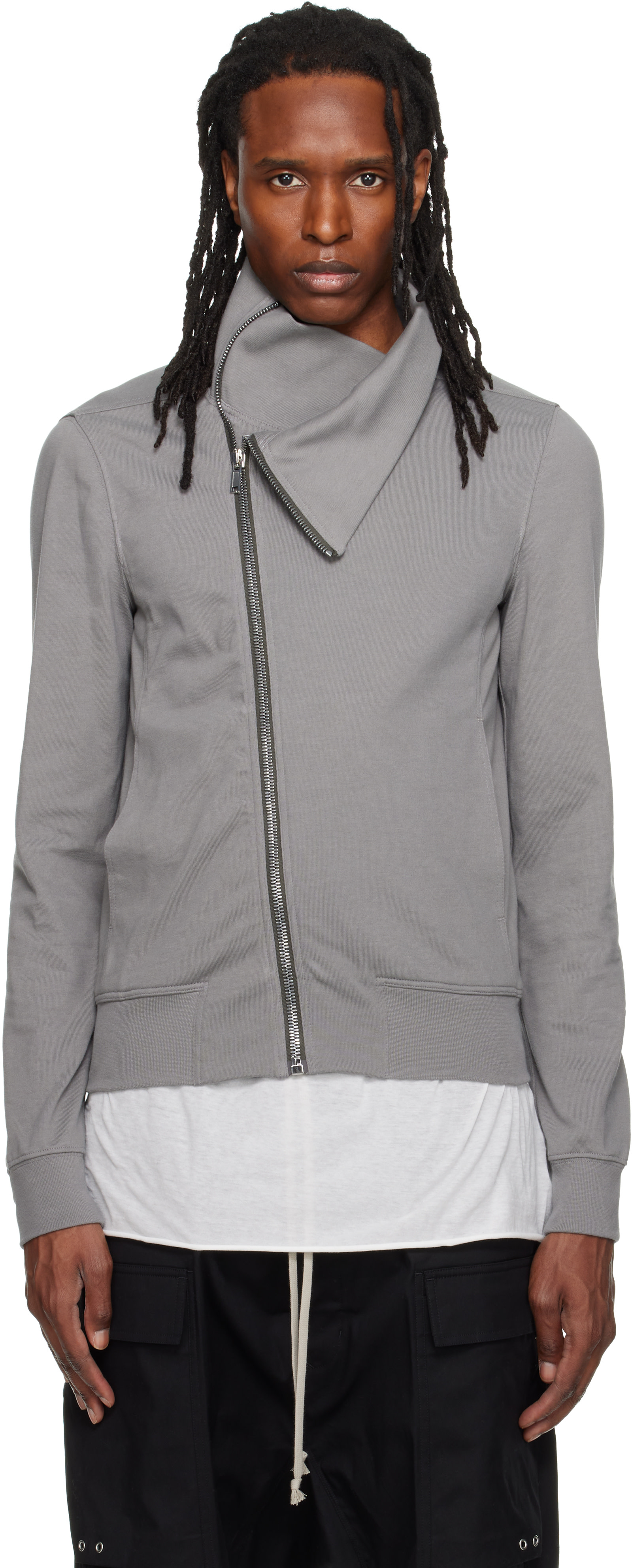 Rick Owens: Gray Tower Bauhaus Jogger Track Jacket | SSENSE