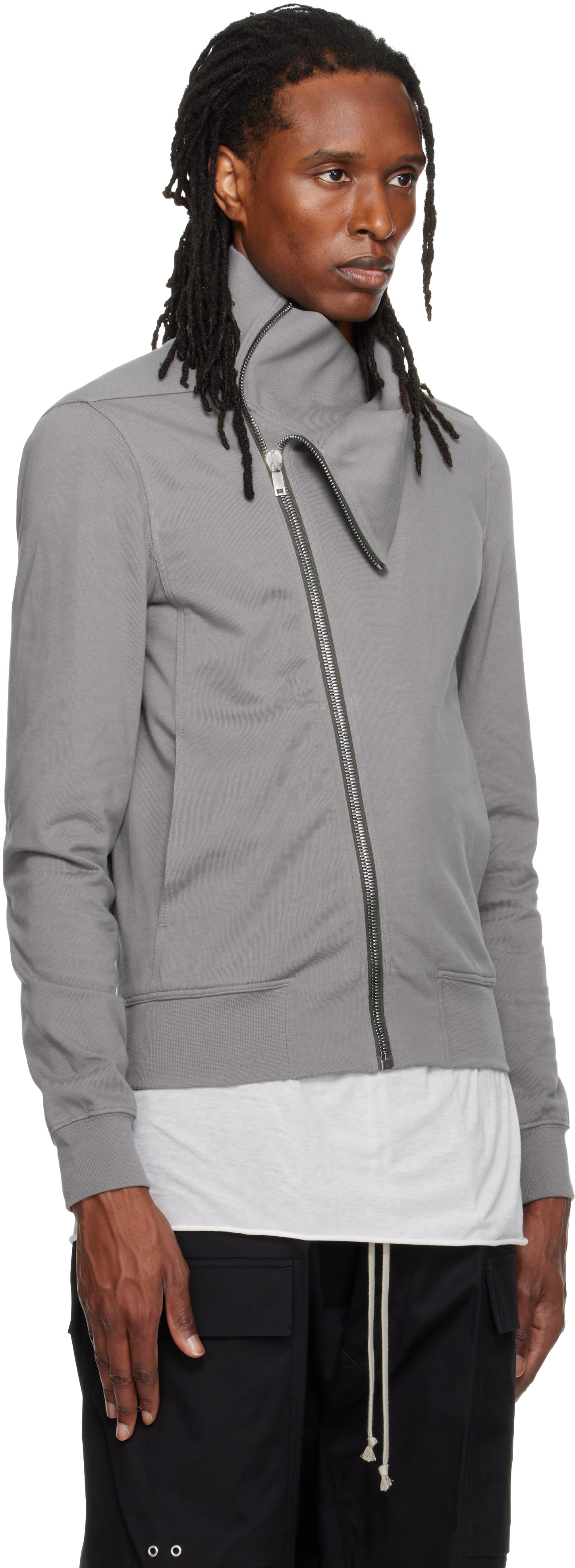 Rick Owens: Gray Tower Bauhaus Jogger Track Jacket | SSENSE