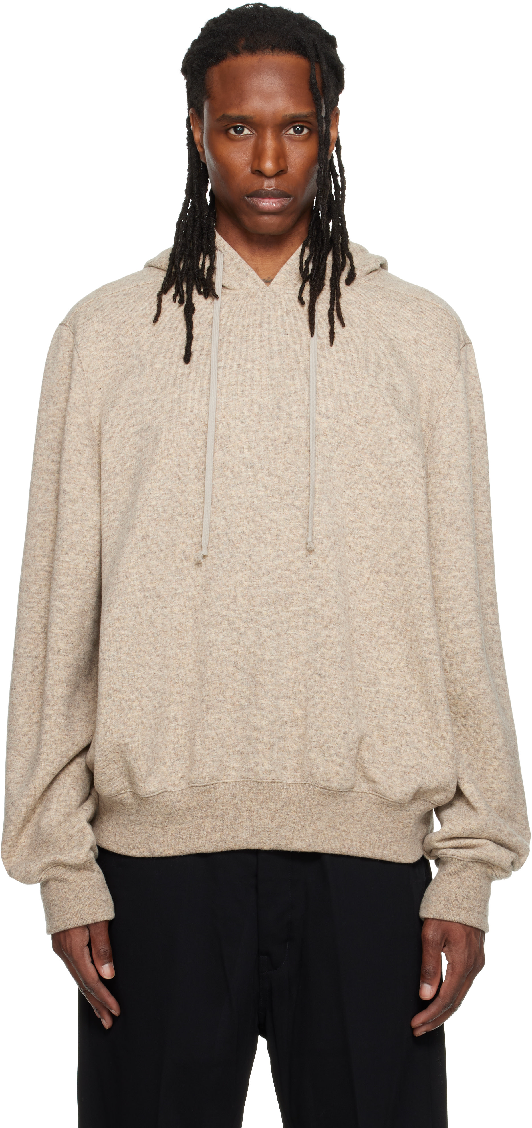 Rick Owens - Pull à capuche blanc cassé - Tower