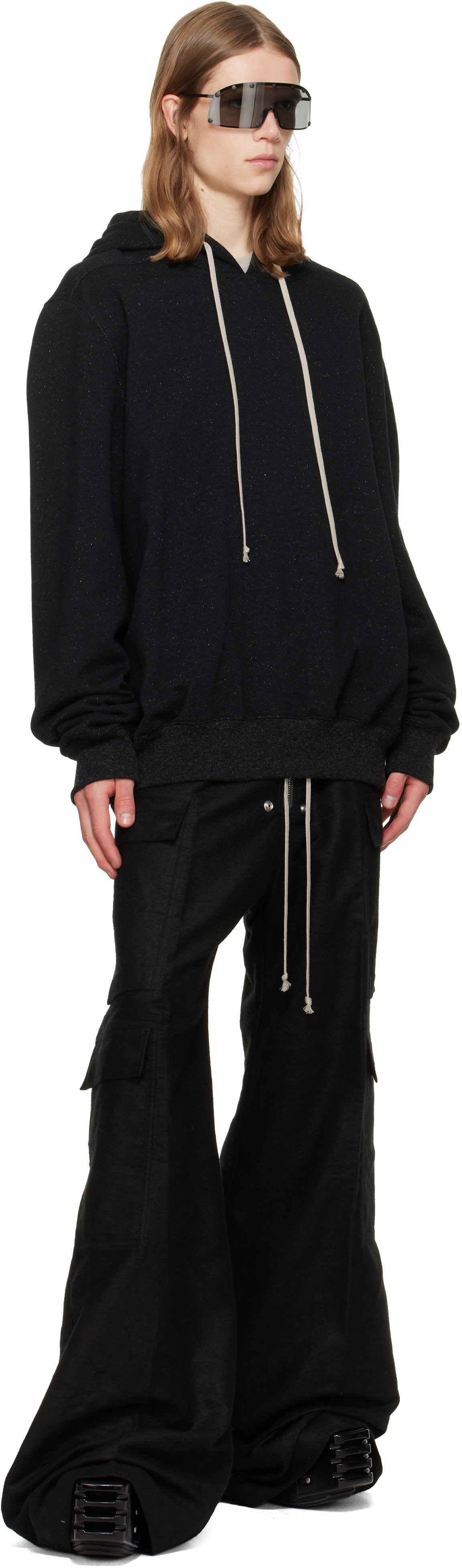 Rick Owens - Pull à capuche noir - Tower