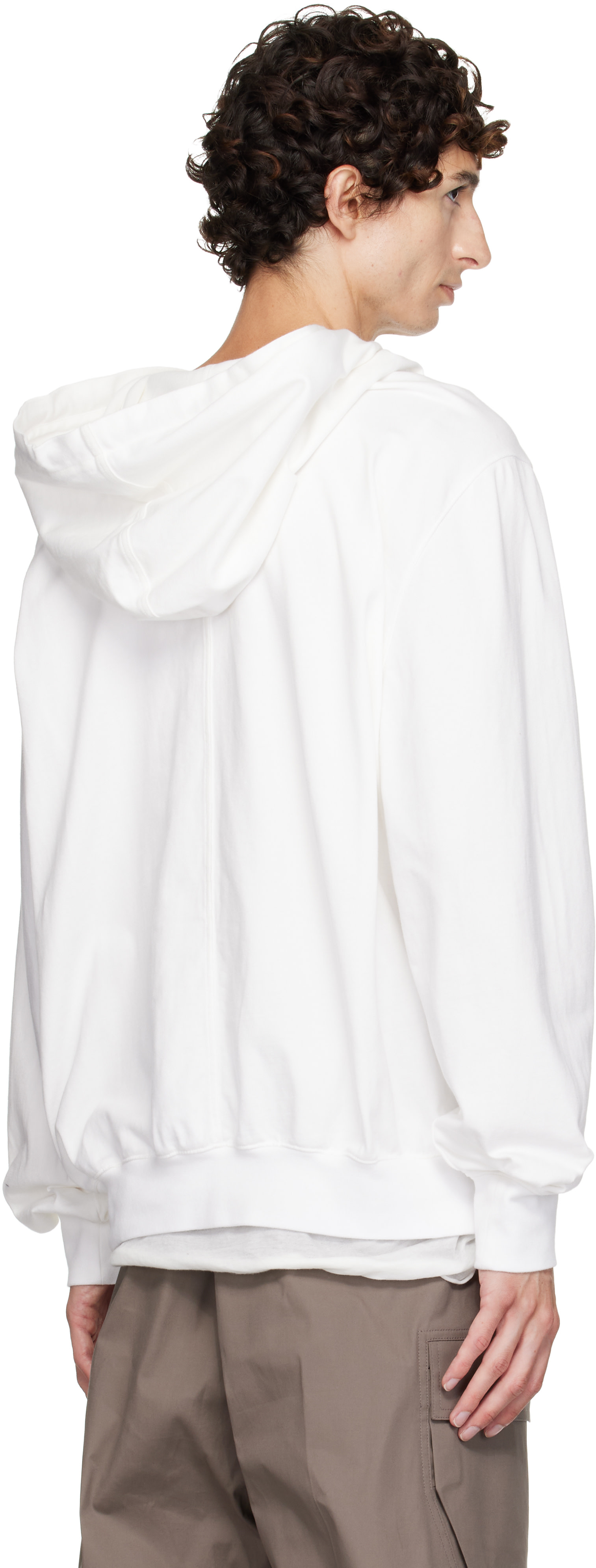 Rick Owens - Pull à capuche blanc cassé - Tower