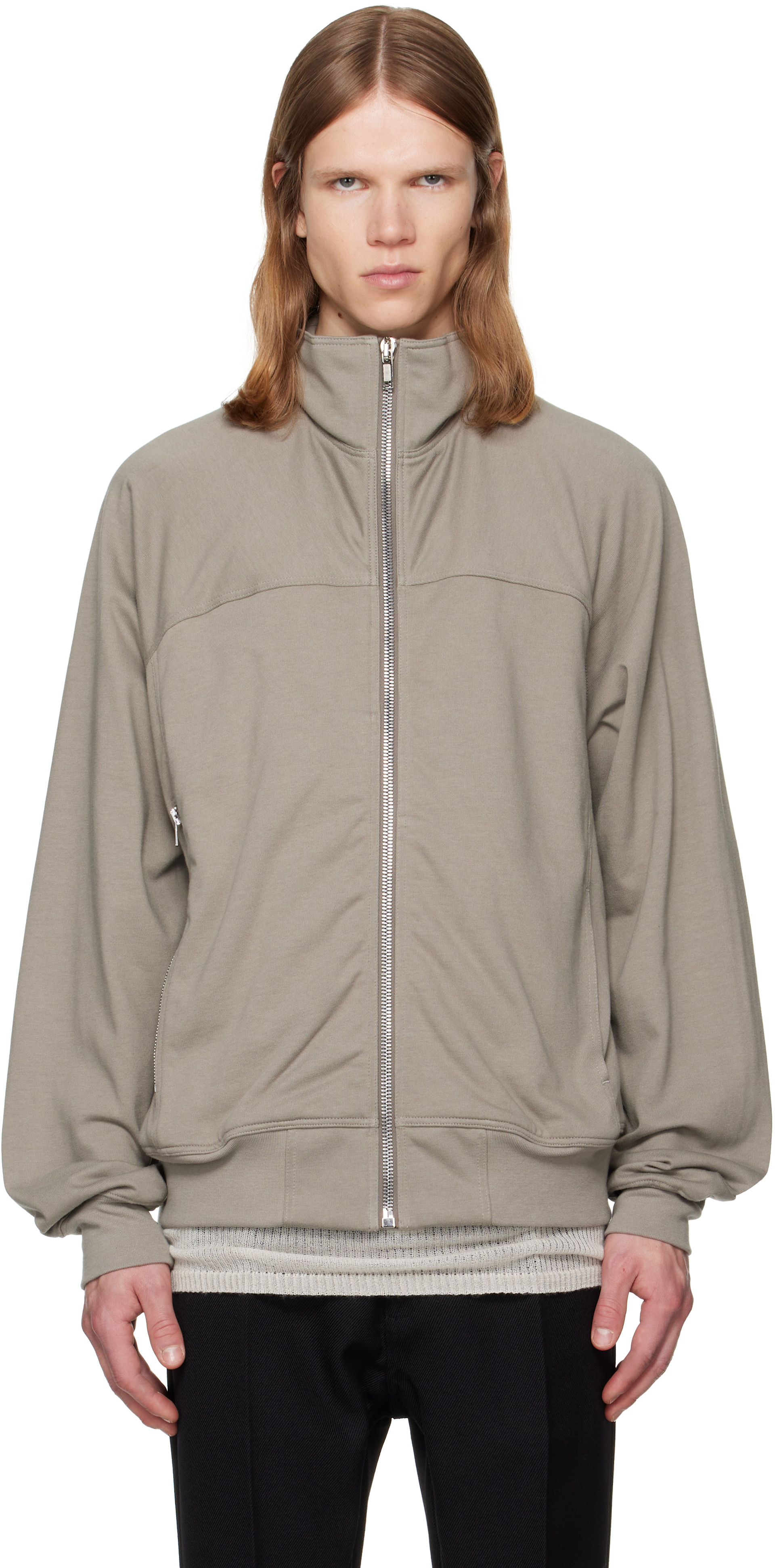 Rick Owens - Gray Tower Zipfront Jogger Jacket