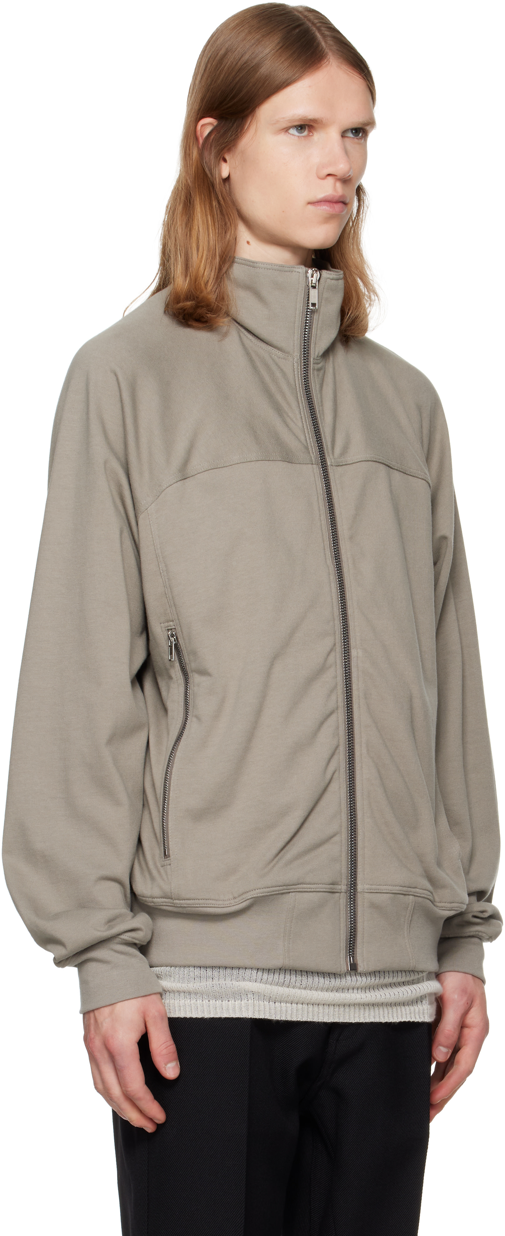 Rick Owens - Gray Tower Zipfront Jogger Jacket