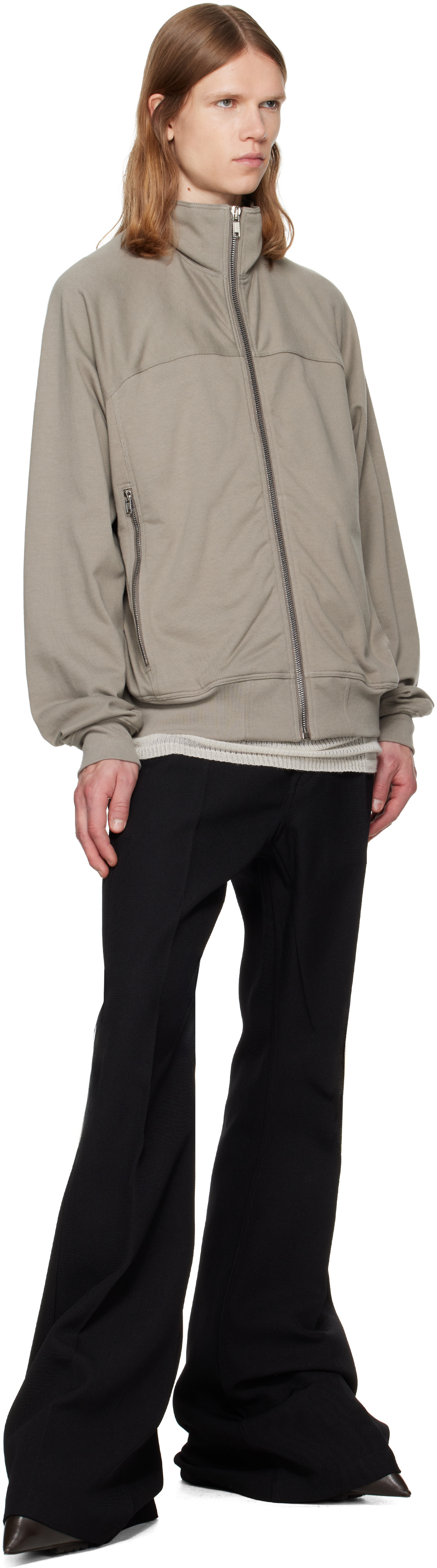 Rick Owens - Gray Tower Zipfront Jogger Jacket