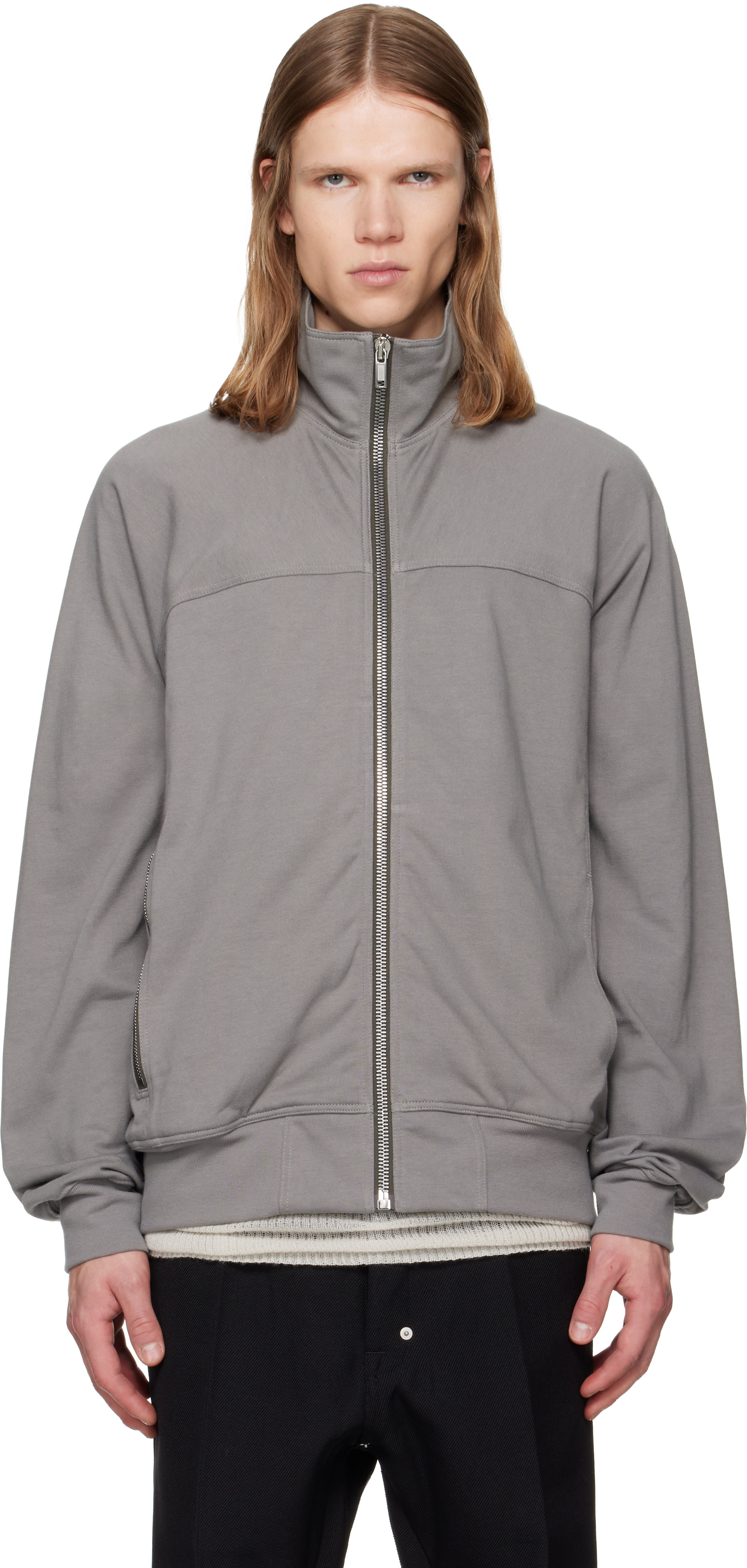 Rick Owens - Gray Tower Zipfront Jogger Jacket