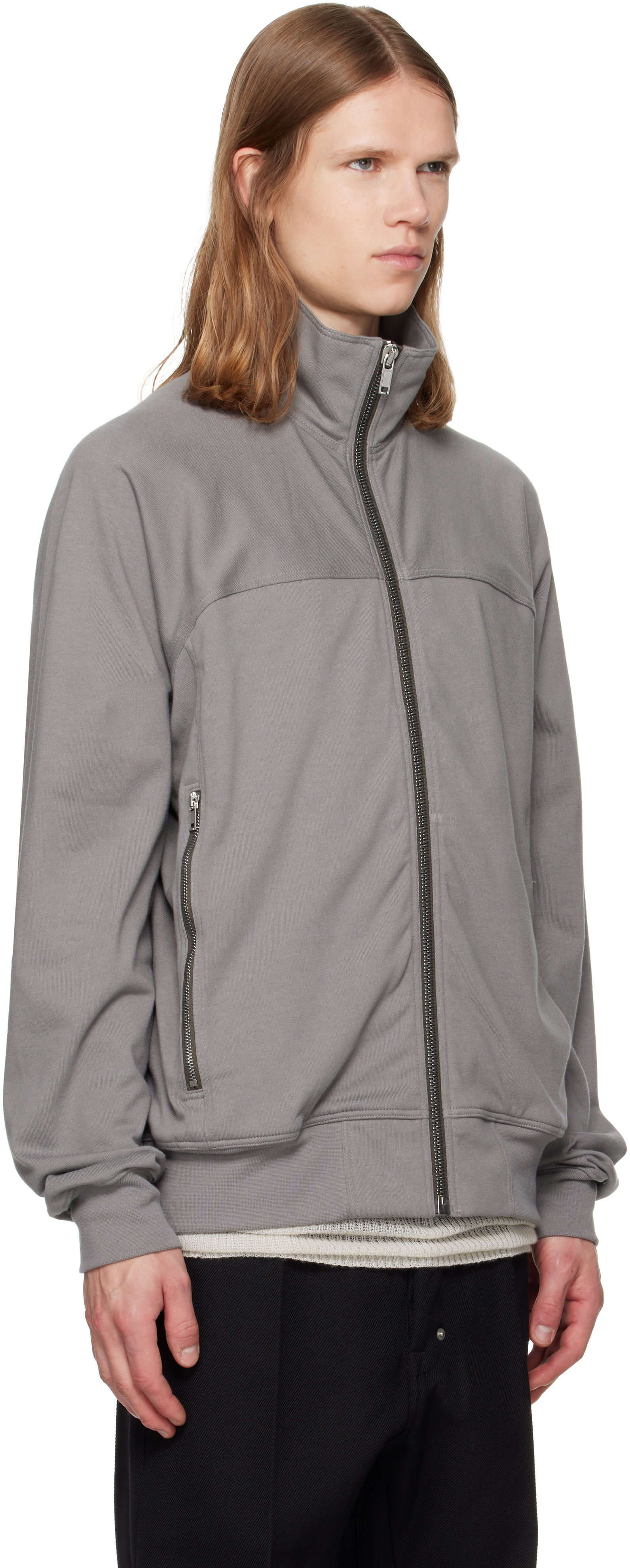 Rick Owens - Gray Tower Zipfront Jogger Jacket